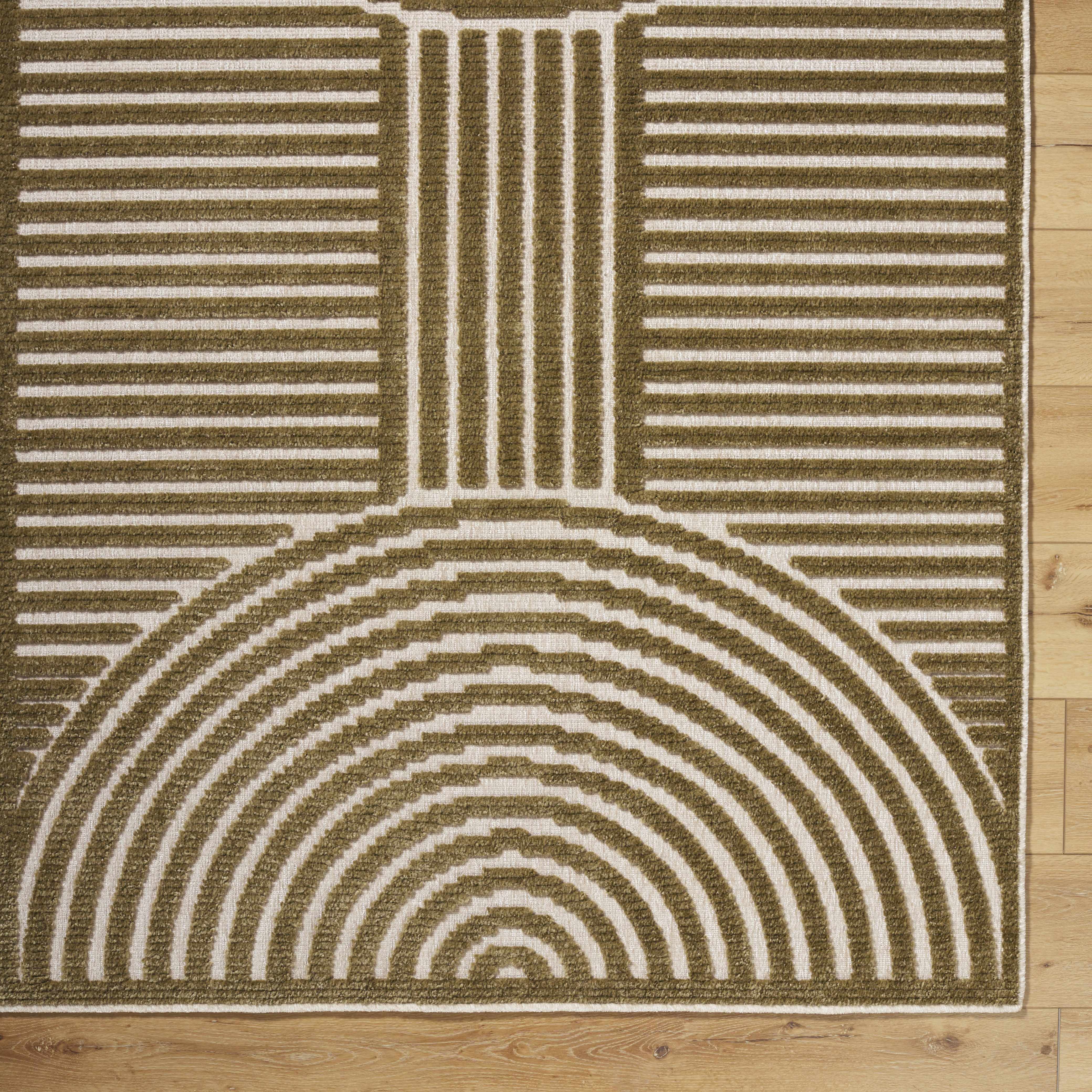 Deron Khaki Washable Area Rug - Image 6