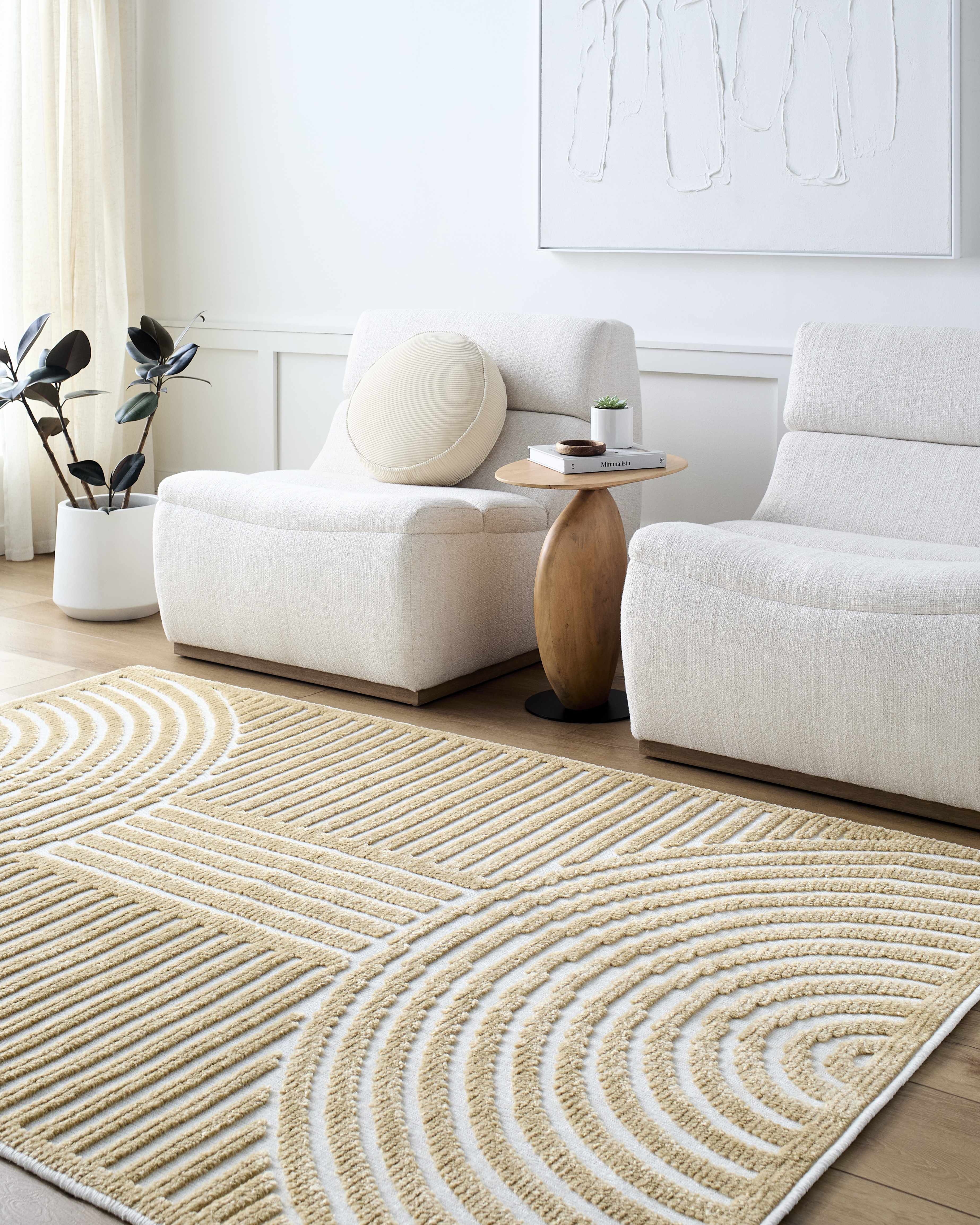 Deron Mustard Washable Area Rug - Image 2