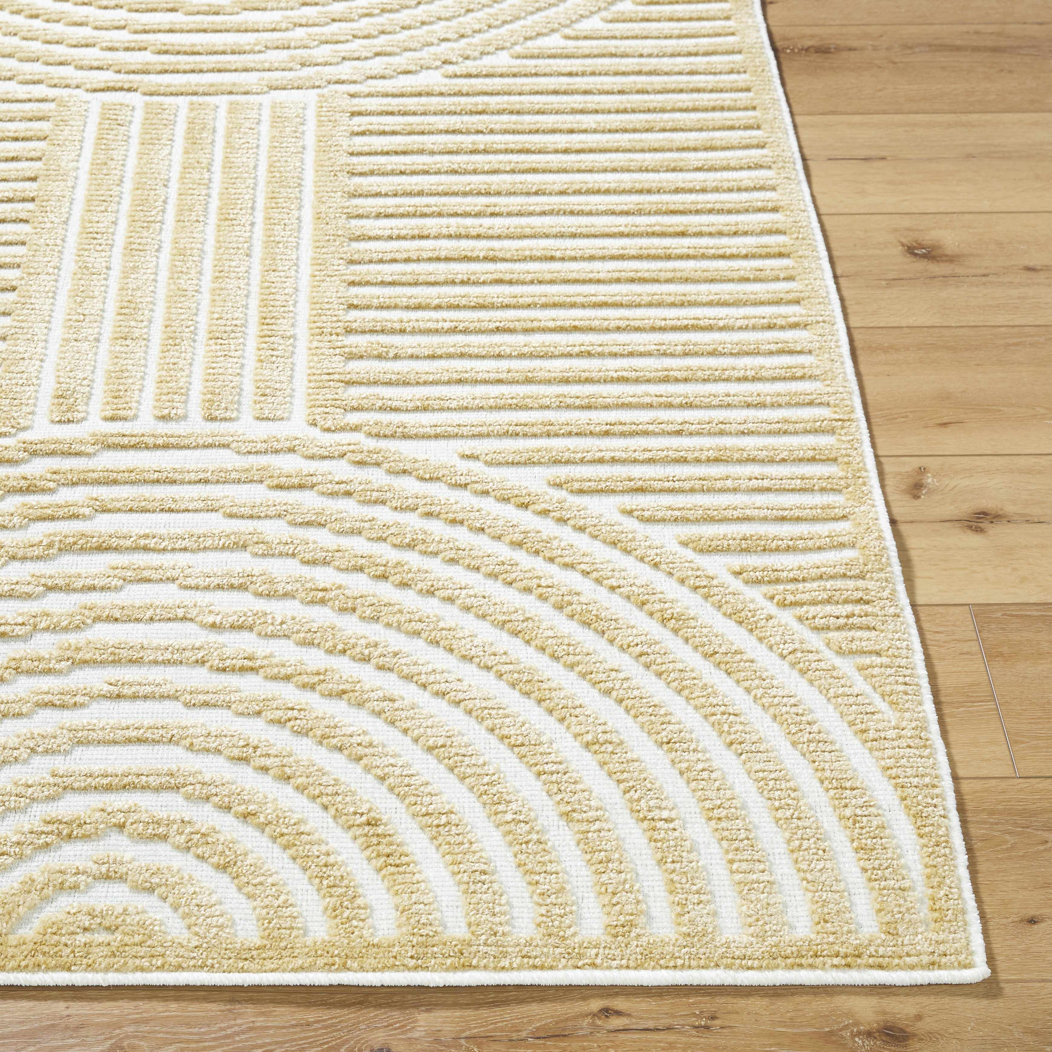 Deron Mustard Washable Area Rug - Image 4