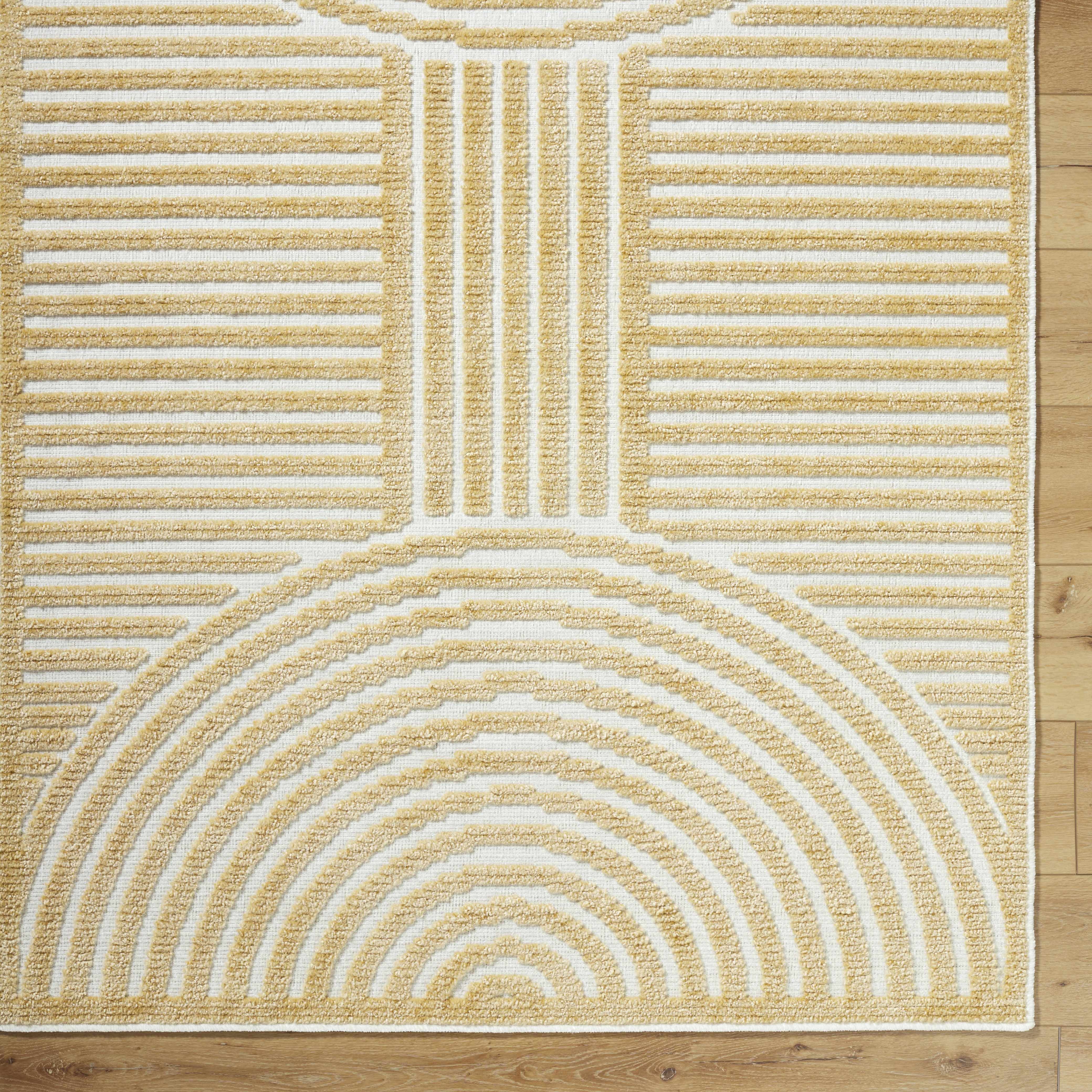 Deron Mustard Washable Area Rug - Image 6