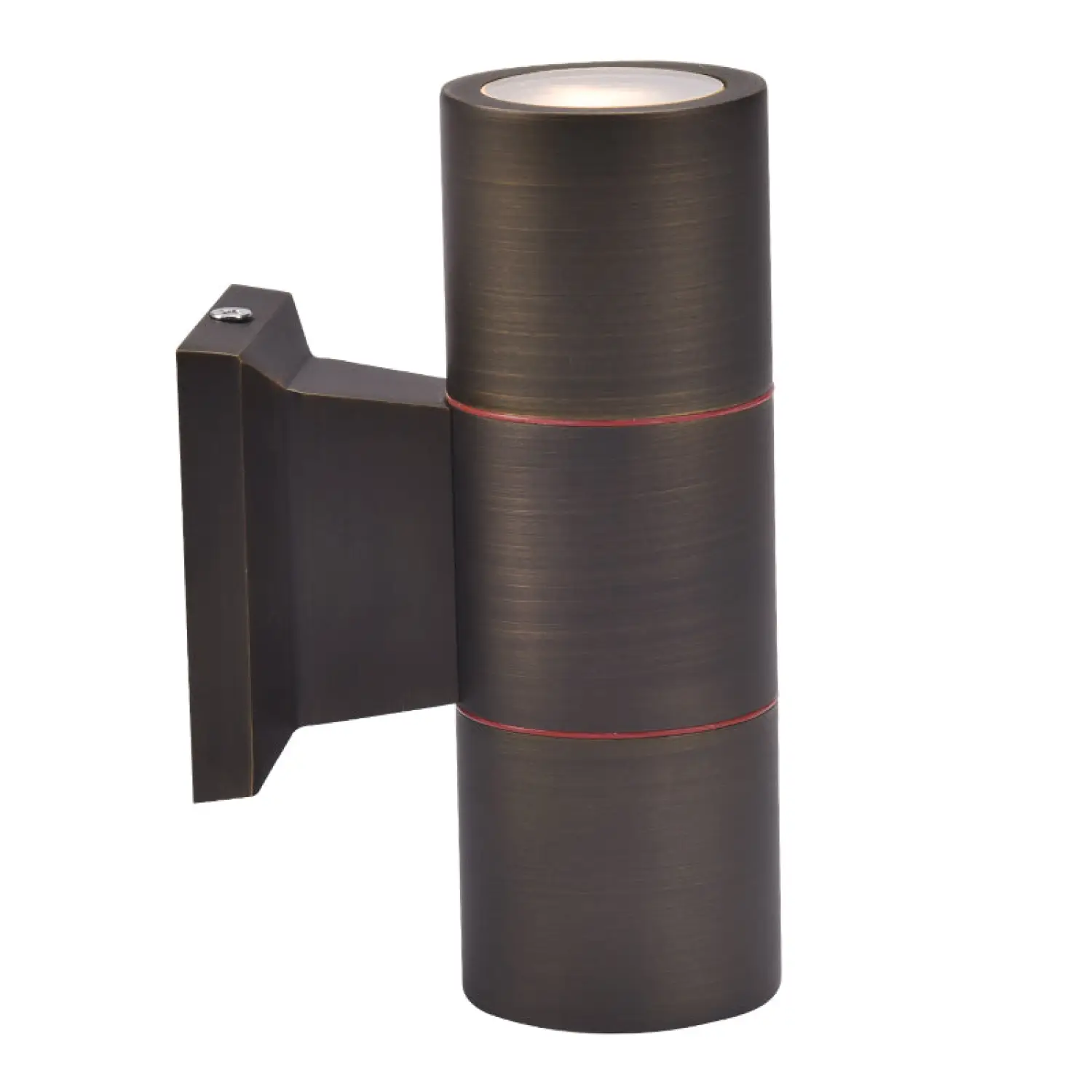 Die Cast Brass Up Down Cylinder Wall Sconce with IP65 Rating - Image 2