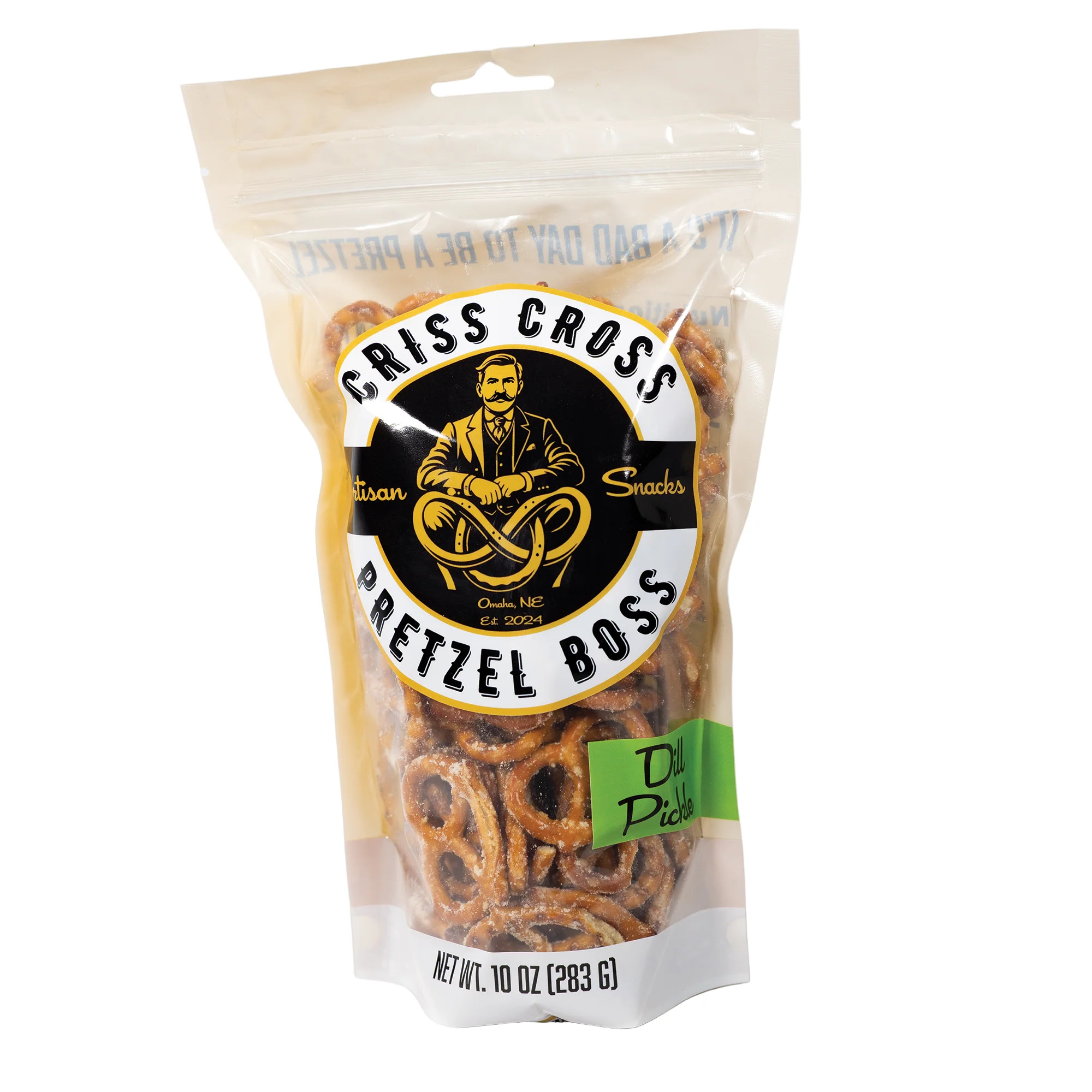 Dill Pickle Flavored Pretzels | Pack of 2 | 10 oz | Criss Cross Pretzel Boss - Image 2