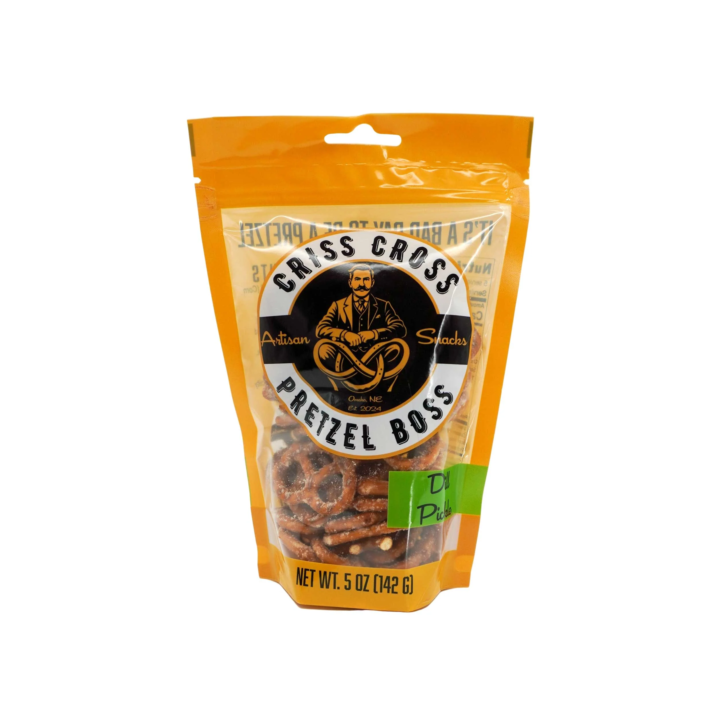 Dill Pickle Flavored Pretzels | Pack of 3 | 5 oz | Criss Cross Pretzel Boss - Image 2