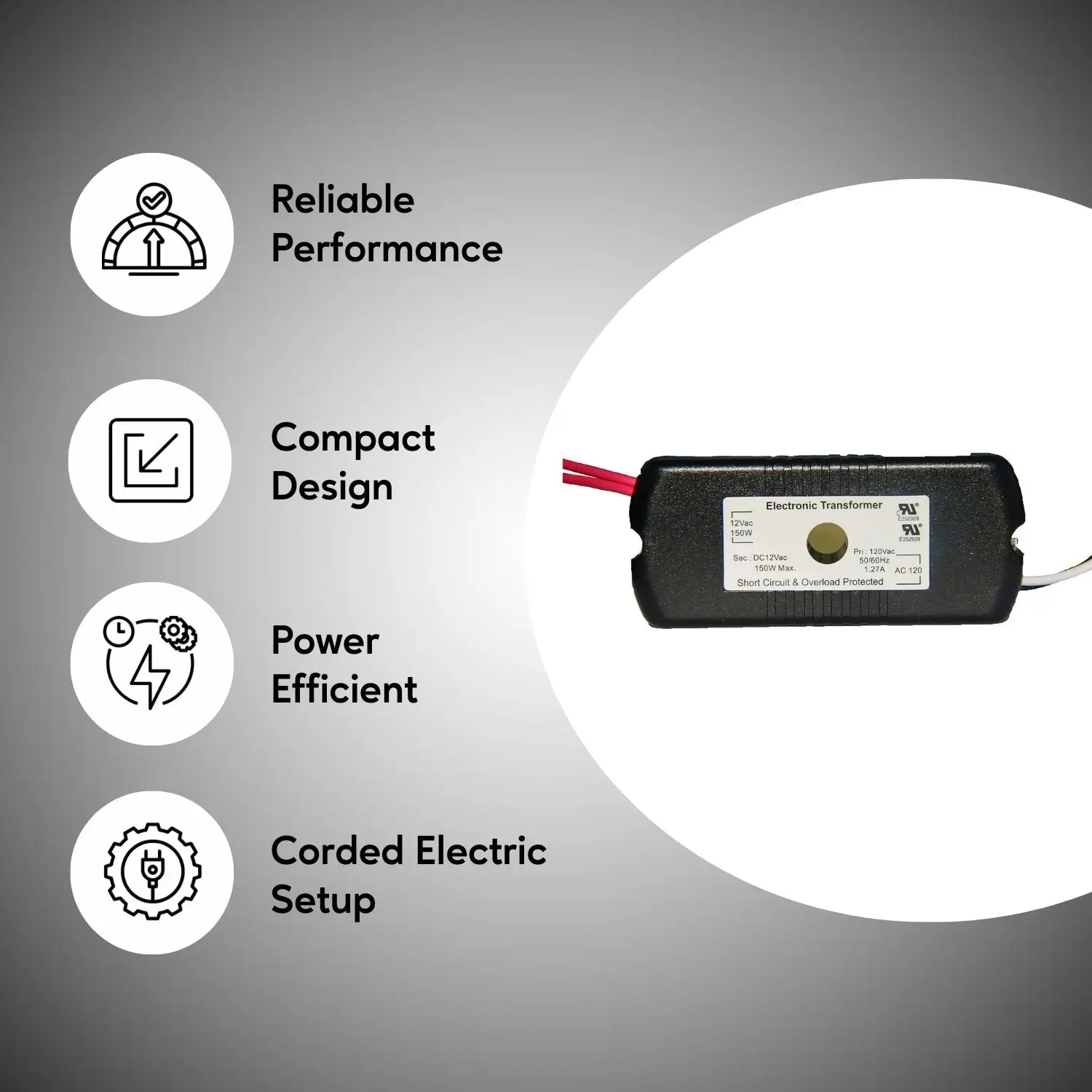 Dimmable 150W Halogen Lamp Transformer with Auto Restart - Image 5