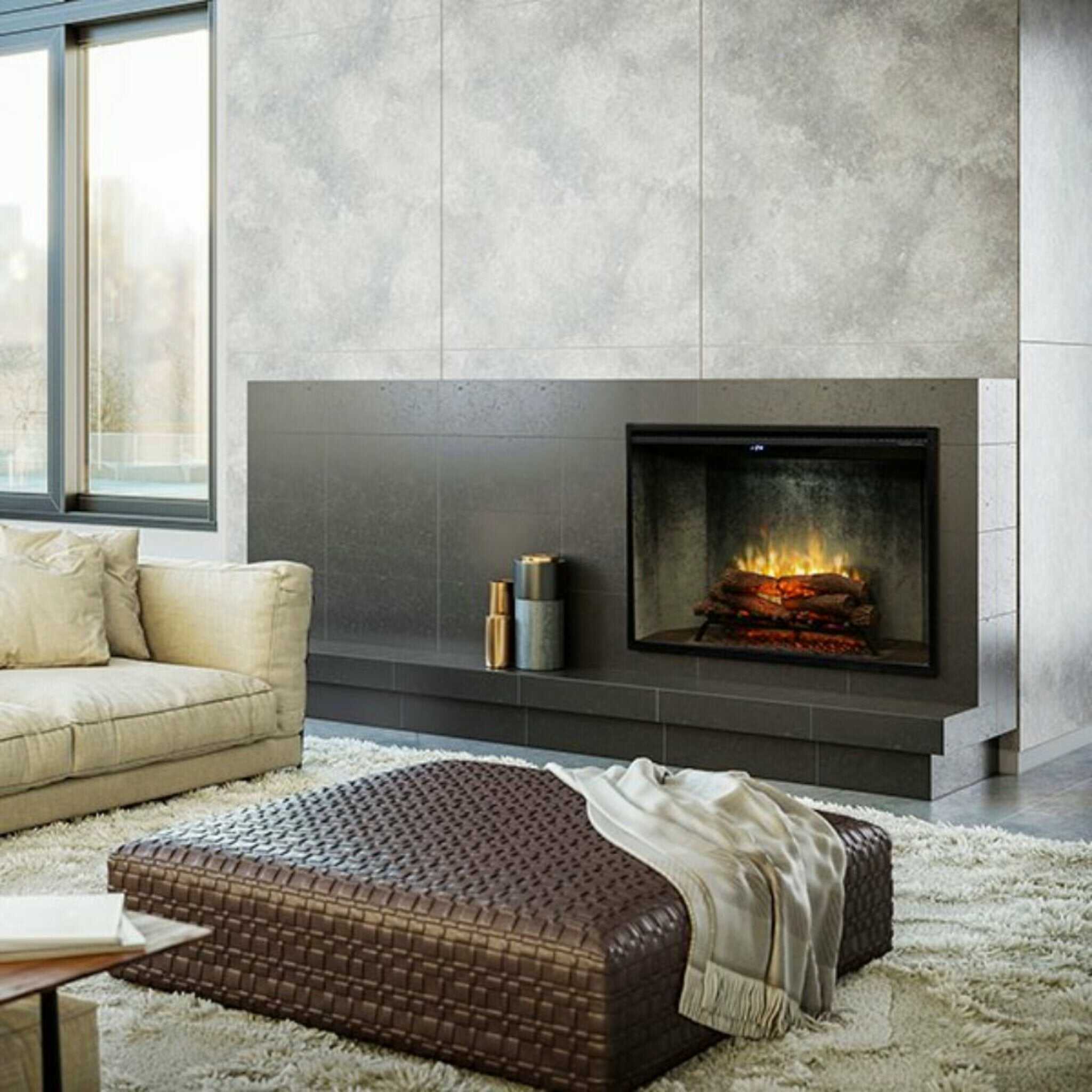 Dimplex Revillusion Built-In Electric Firebox W/ Weathered Concrete Line & Plug Kit [RBF30/42WC-FG] (SAK46891) - Image 10