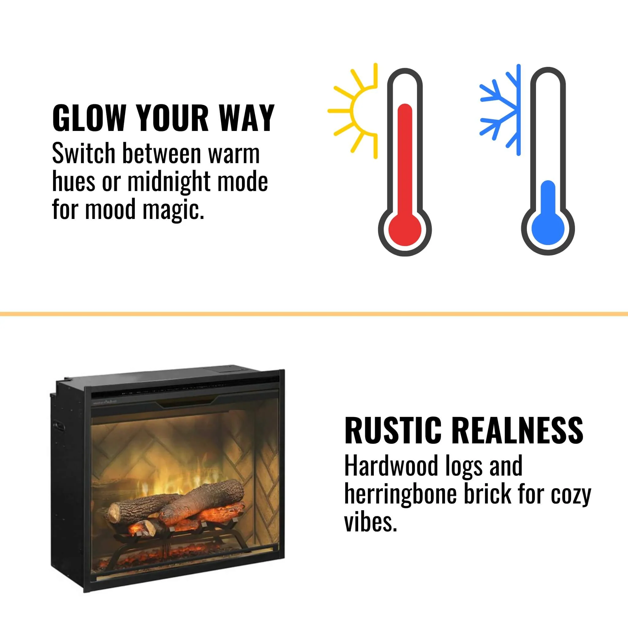 Dimplex Revillusion Built-In Electric Firebox W/ Weathered Concrete Line & Plug Kit [RBF30/42WC-FG] (SAK46891) - Image 13