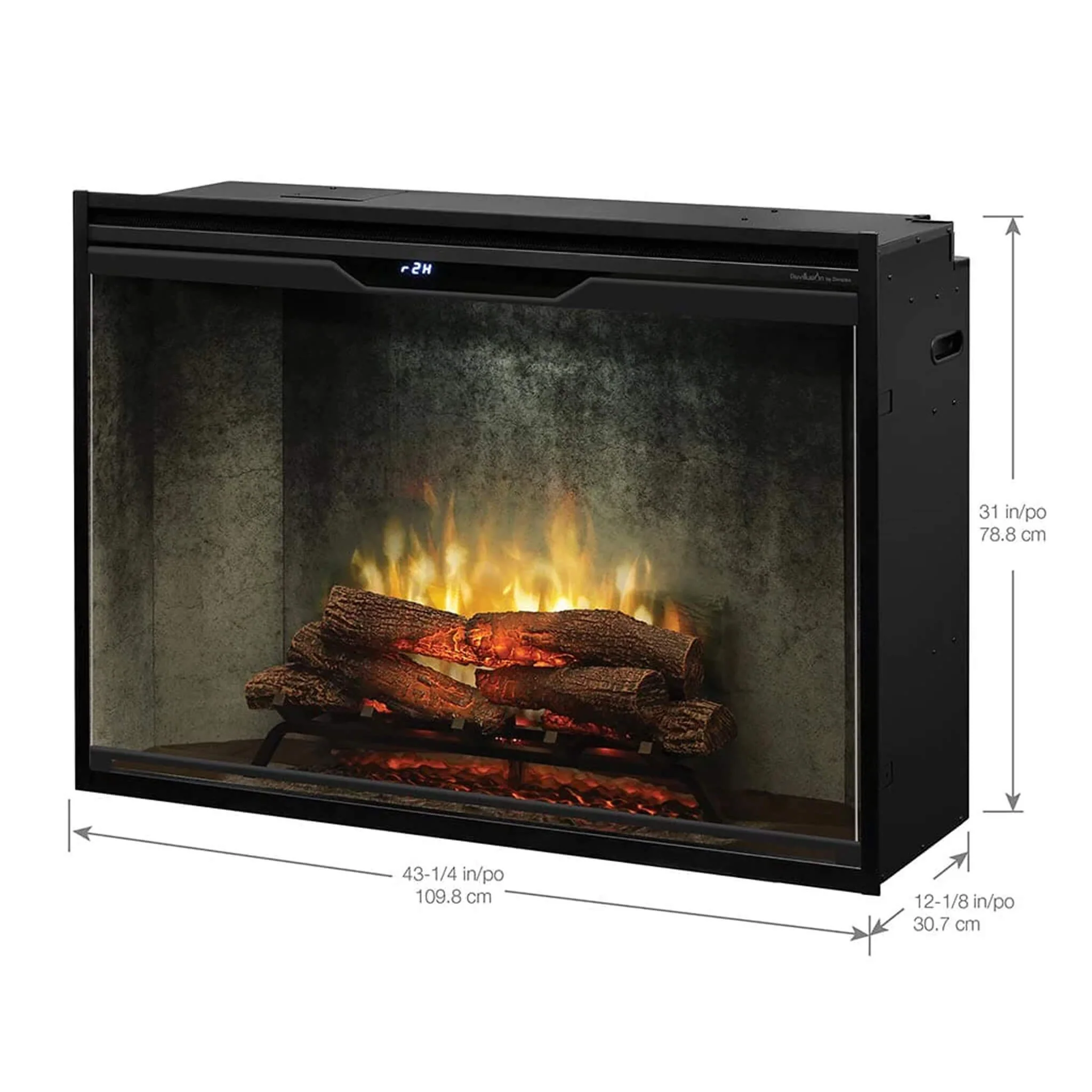 Dimplex Revillusion Built-In Electric Firebox W/ Weathered Concrete Line & Plug Kit [RBF30/42WC-FG] (SAK46891) - Image 14
