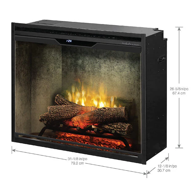 Dimplex Revillusion Built-In Electric Firebox W/ Weathered Concrete Line & Plug Kit [RBF30/42WC-FG] (SAK46891) - Image 15