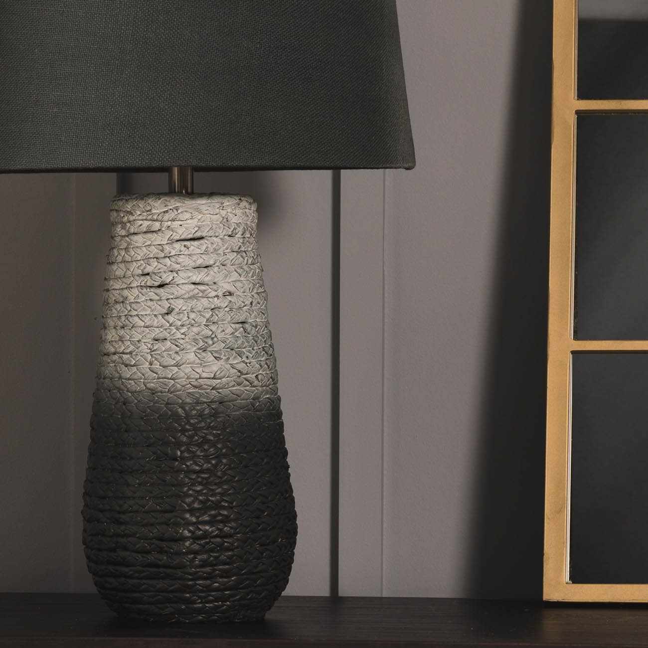 Dingras Pale Blue Jute Table Lamp - Image 14