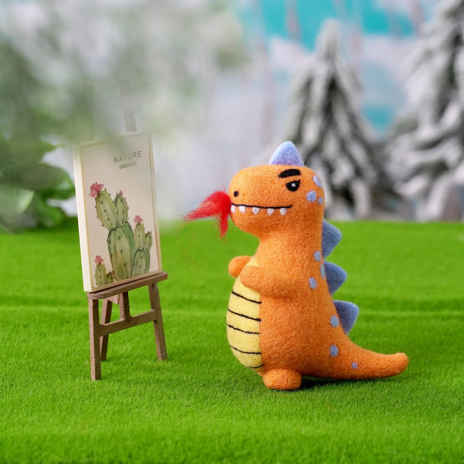 Dinosaurs Needle Felting Kit. Wizardi DIY Wool Craft Kit F07N8-Z-02 - Image 6