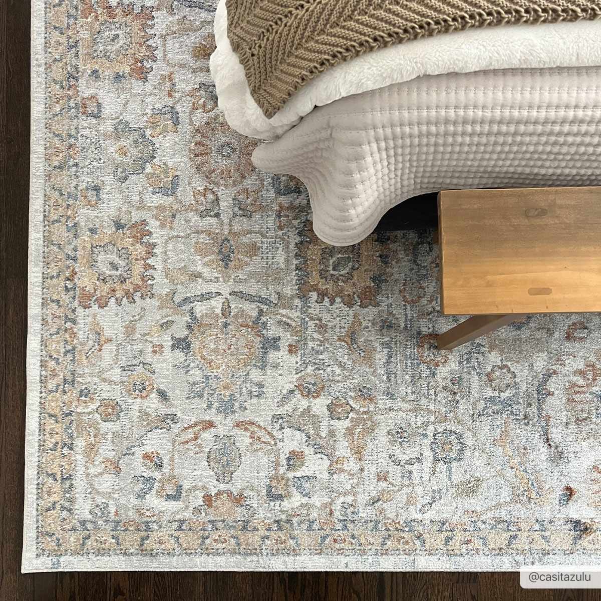 Dion Washable Floral Rug - Image 4