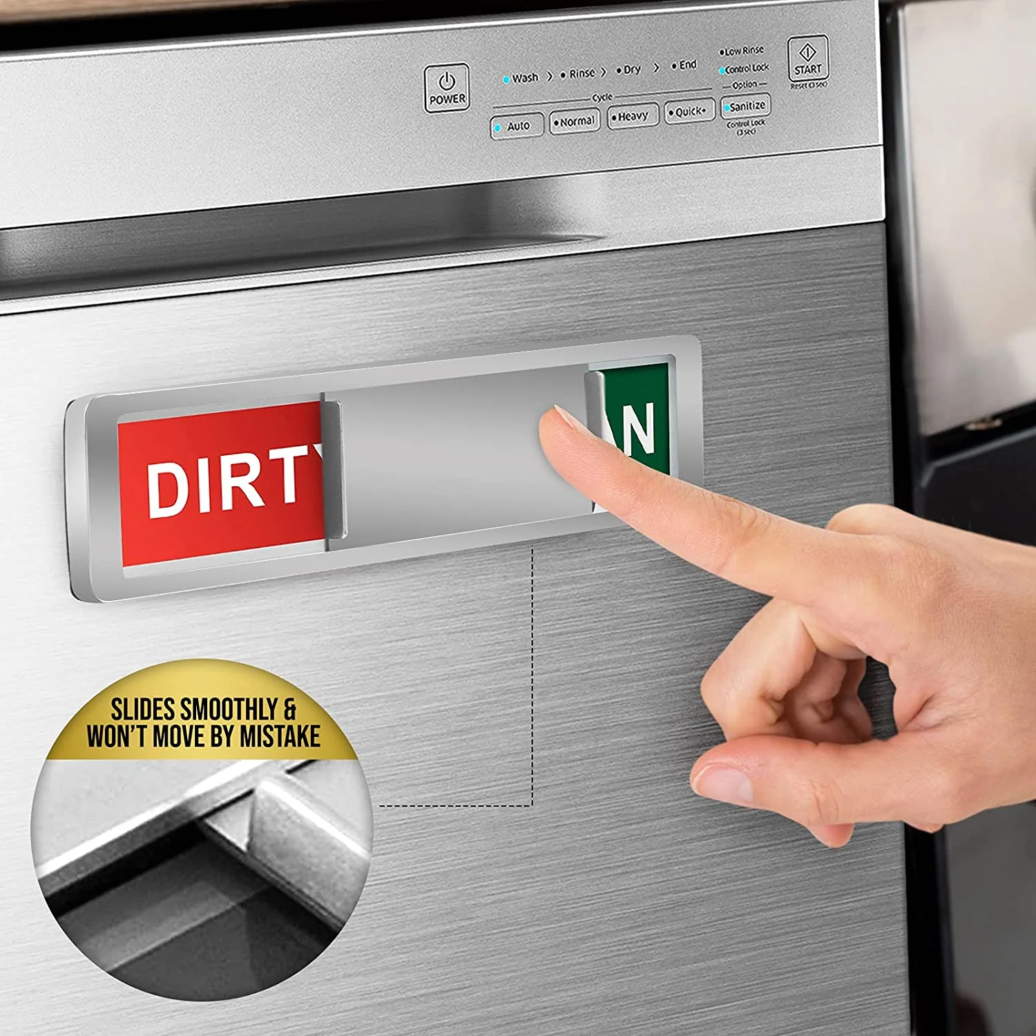 Dishwasher Magnet Clean Dirty Sign Strong Magnet Indicator - Image 2