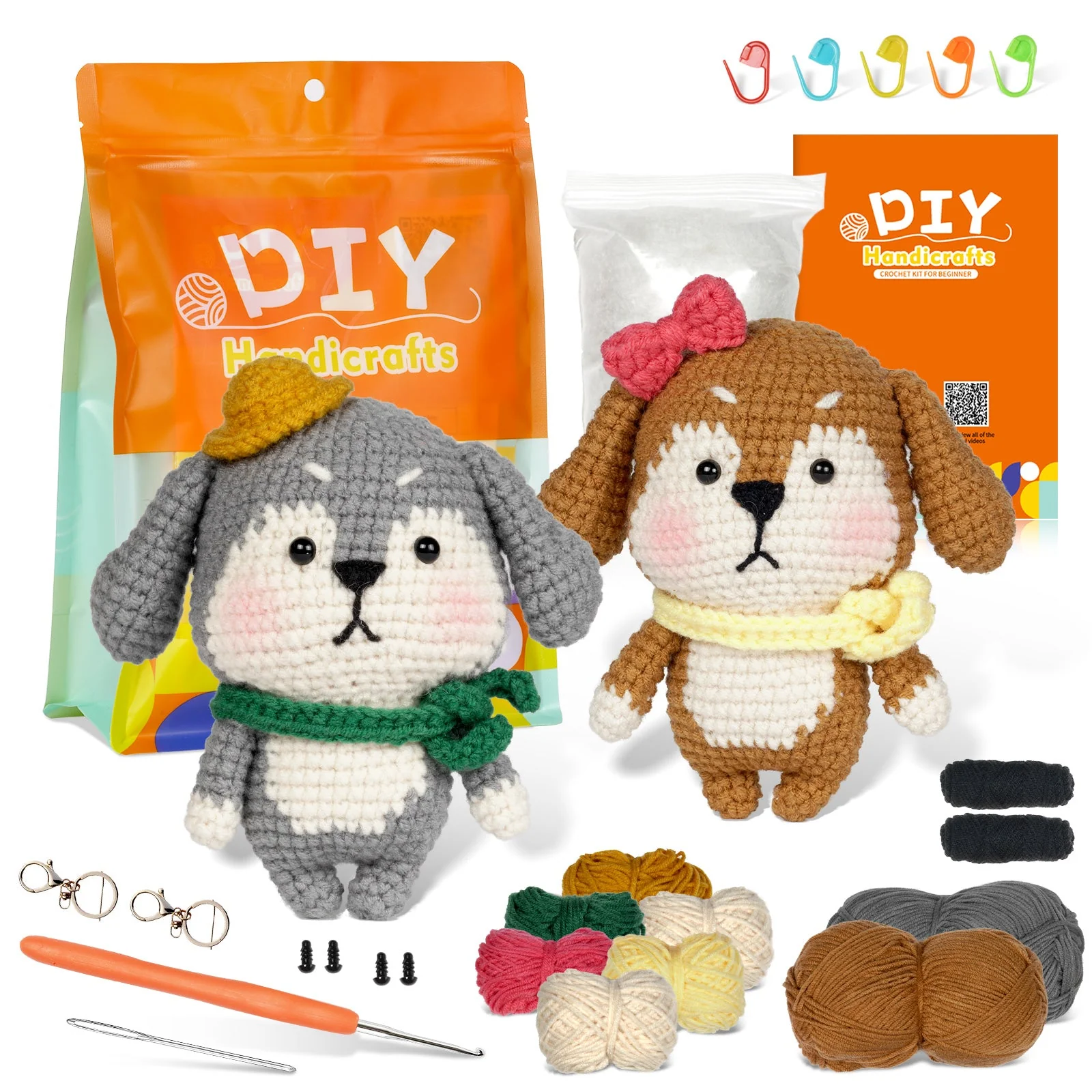 Dog Amigurumi DIY Crochet Kit Wizardi F07N8-M50 - Image 3