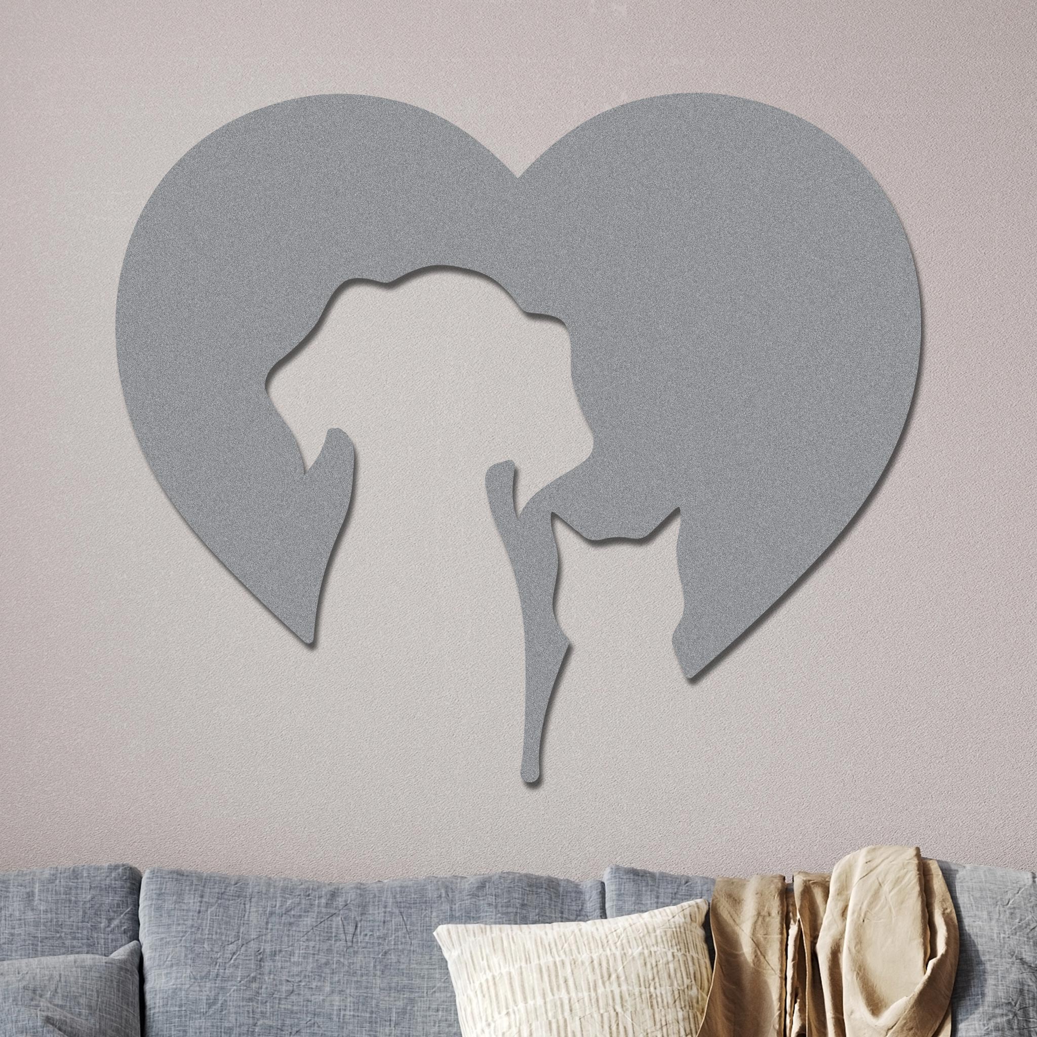 Dog and Cat Silhouettes in Heart Sign - Image 5