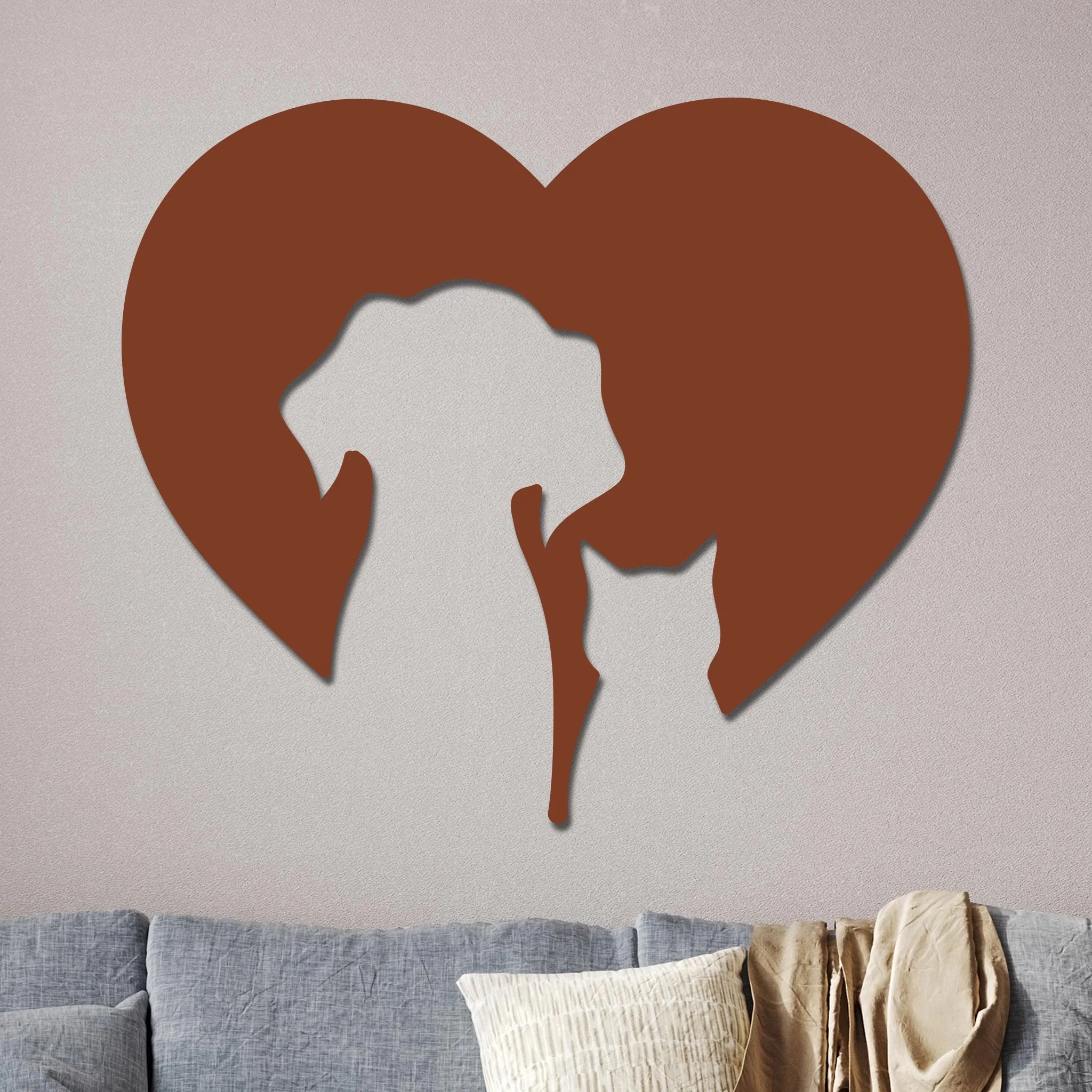 Dog and Cat Silhouettes in Heart Sign - Image 7