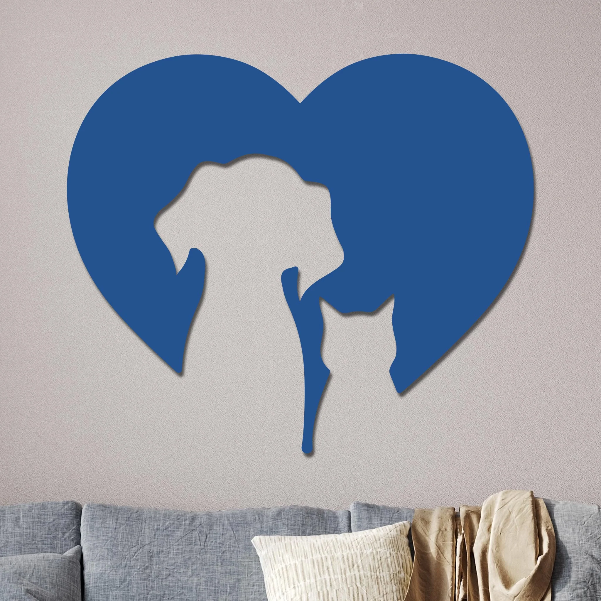 Dog and Cat Silhouettes in Heart Sign - Image 8