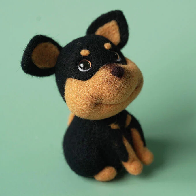 Dog Needle Felting Kit. Wizardi DIY Wool Craft Kit F07N8-W417 - Image 2