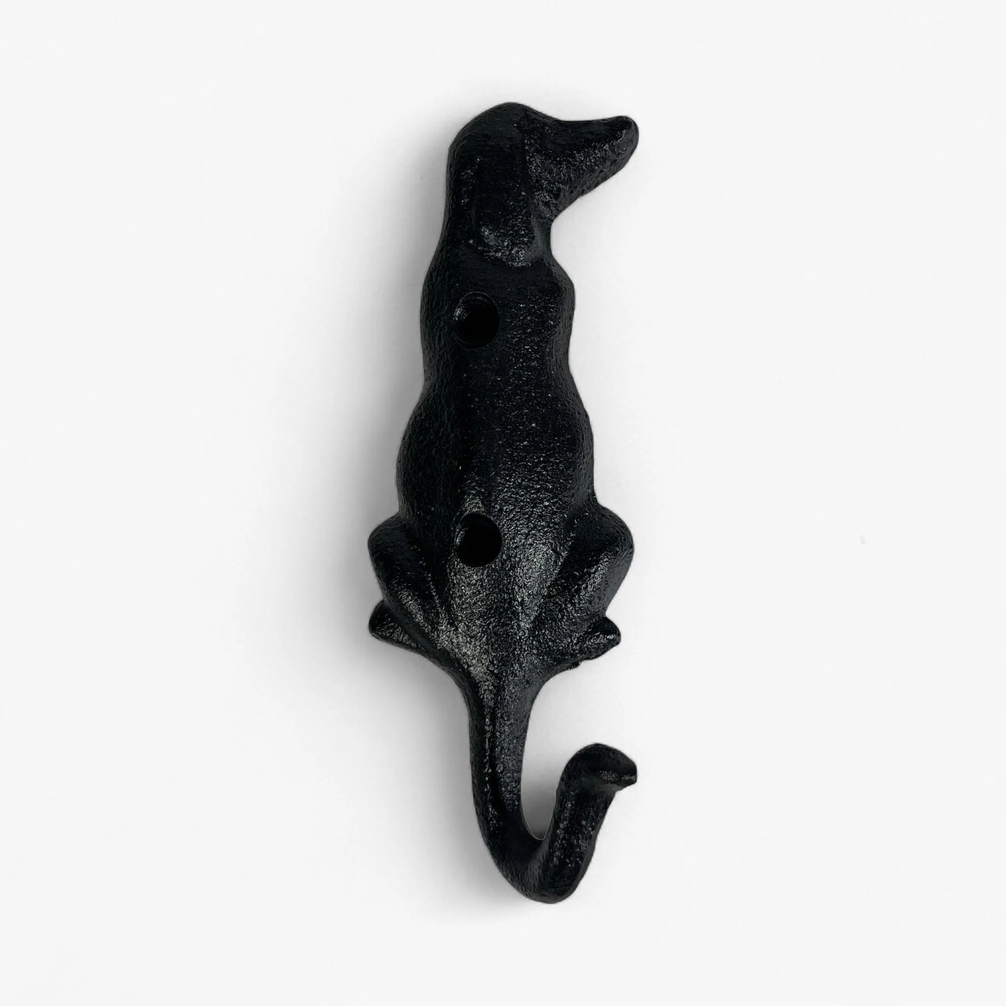 Dog Tail Wall Hook Cast Iron Rustic Home Decor - Image 2