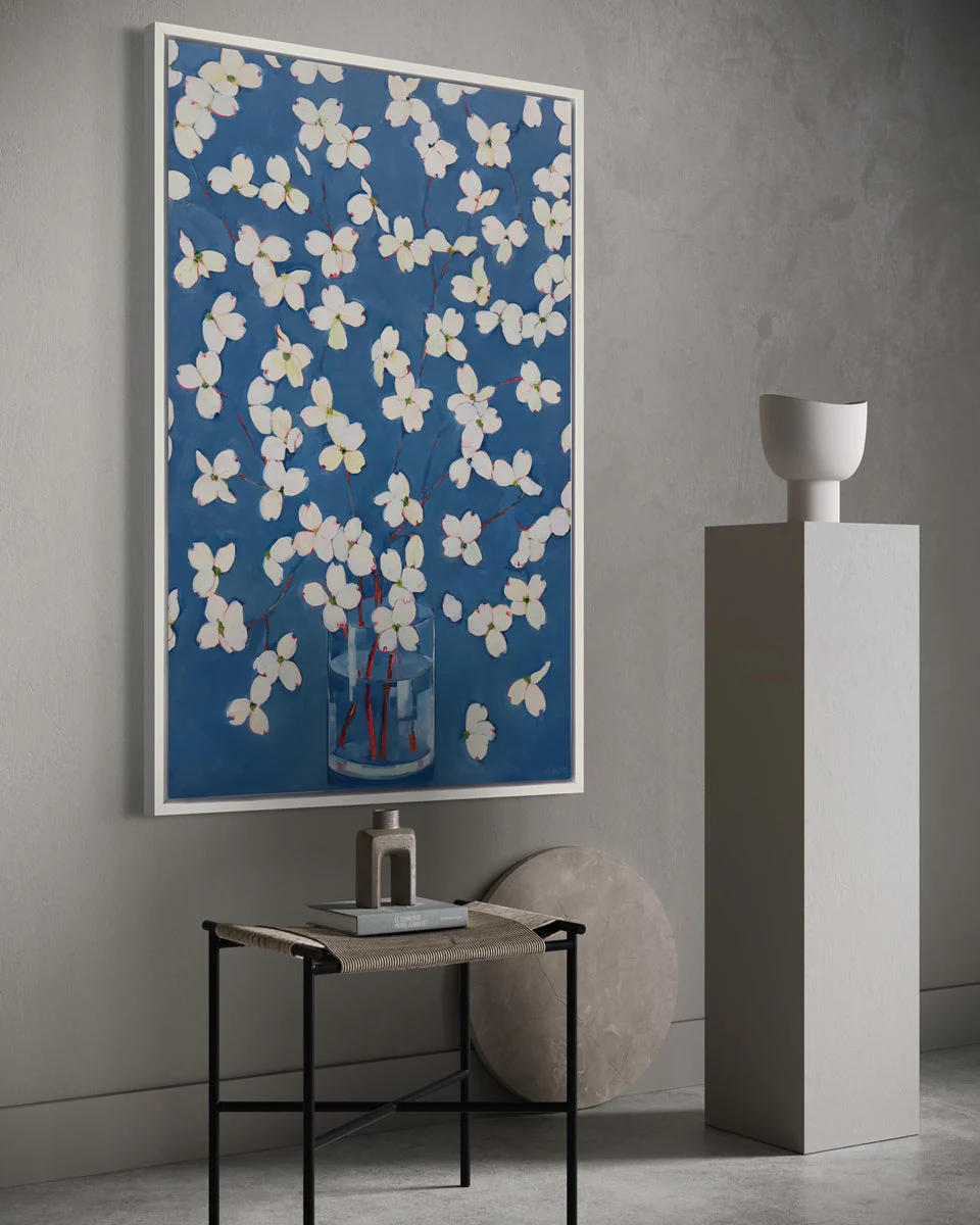 Dogwoods in Blue - Open Edition Canvas Print - Image 3