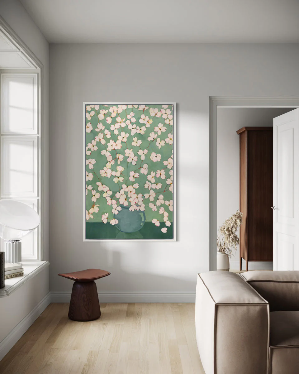Dogwoods in Green - Open Edition Canvas Print - Image 2