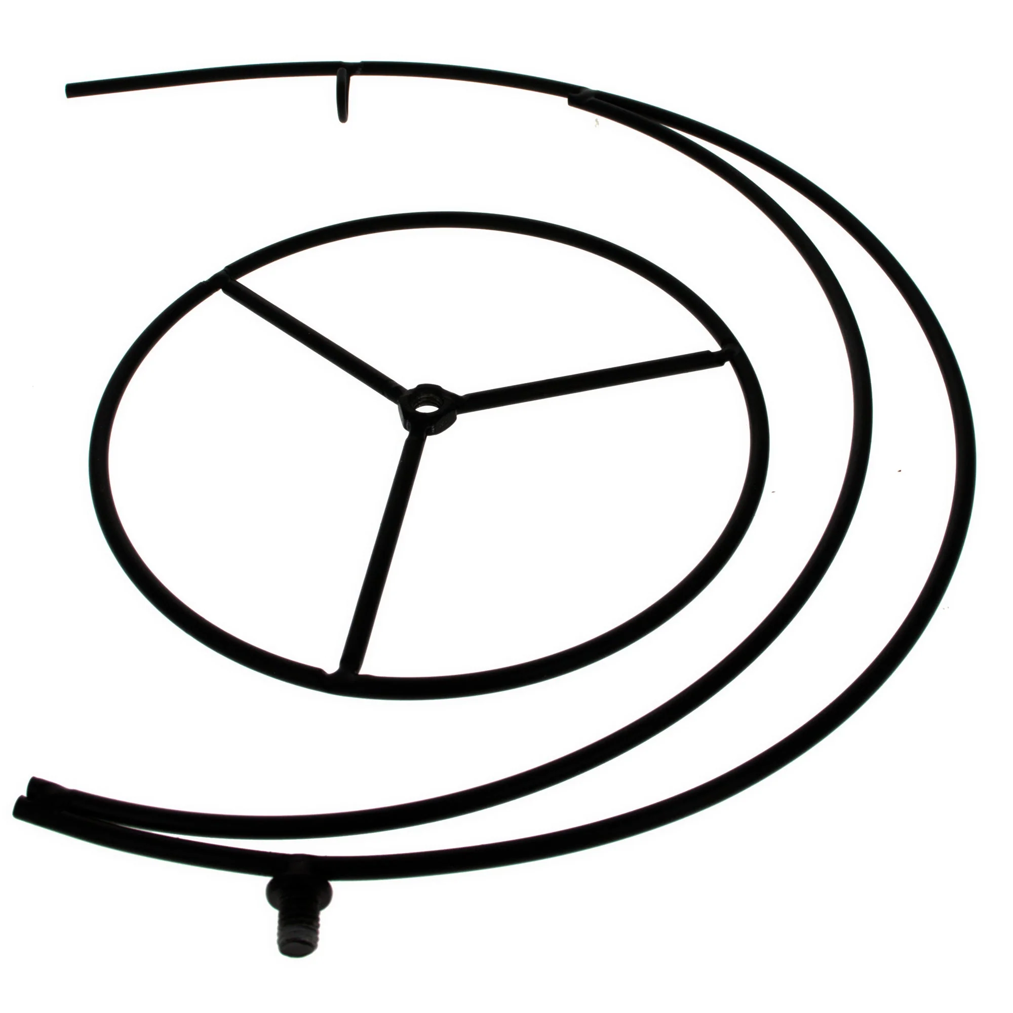 Double Curve Crescent Black Metal Ornament Display Stand 9.25 Inches - Image 4