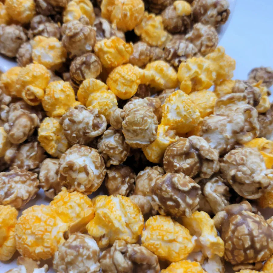 Double Delicious Caramel & Cheese Popcorn Mix | Multiple Sizes | Pack of 2 | HR Poppin' Snacks - Image 4
