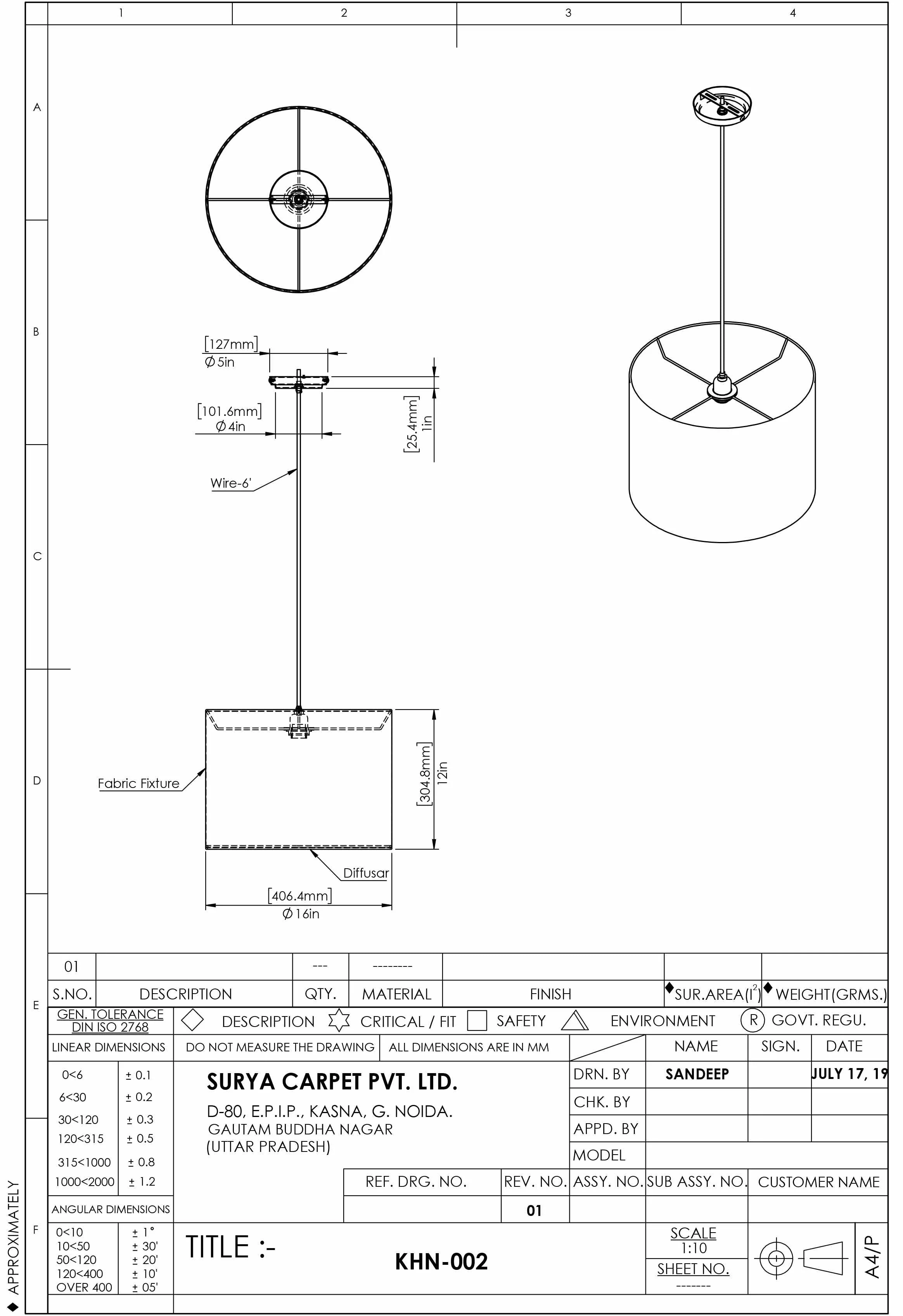 Dows Ceiling Light - Clearance - Image 7