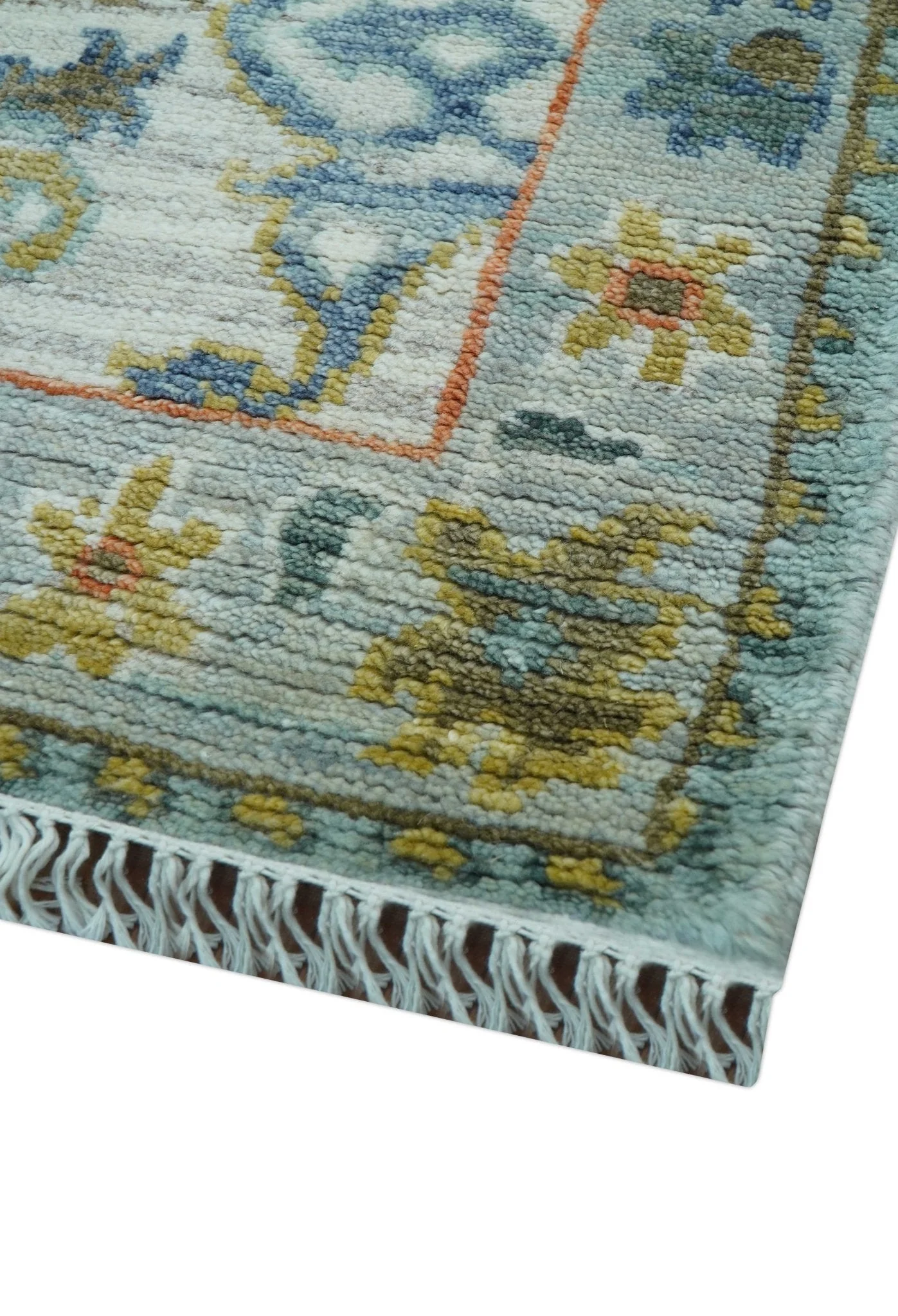 Dragon Custom Made Traditional Design Gray And Ivory Hand Knotted Wool Rug - Image 4