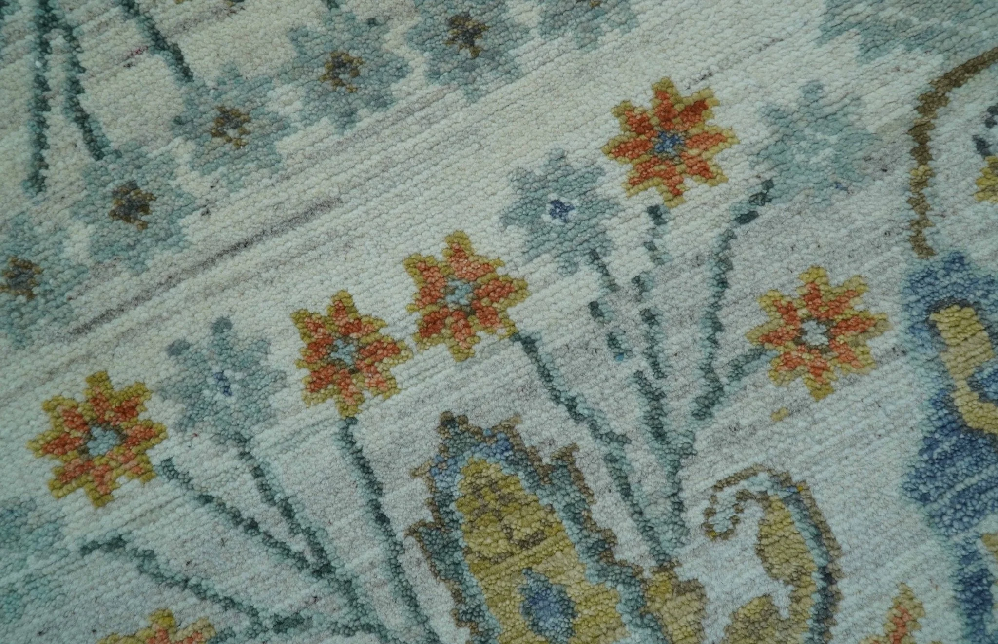 Dragon Custom Made Traditional Design Gray And Ivory Hand Knotted Wool Rug - Image 6