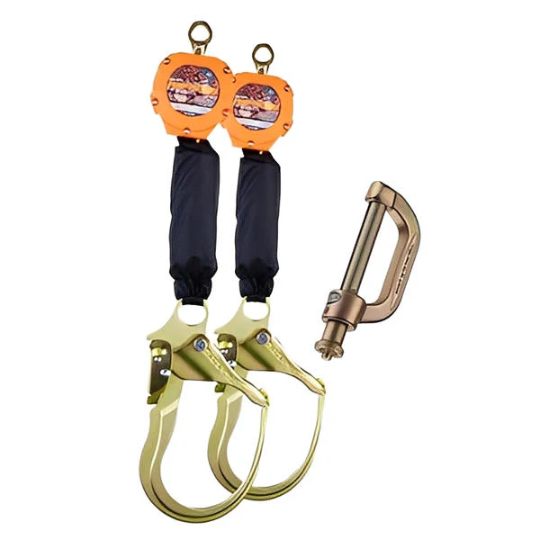 Dual 6 ft Pygmy Hog Self Retracting Lifeline with Connector Kit With Snap/Peri/Rebar Hooks - Image 2