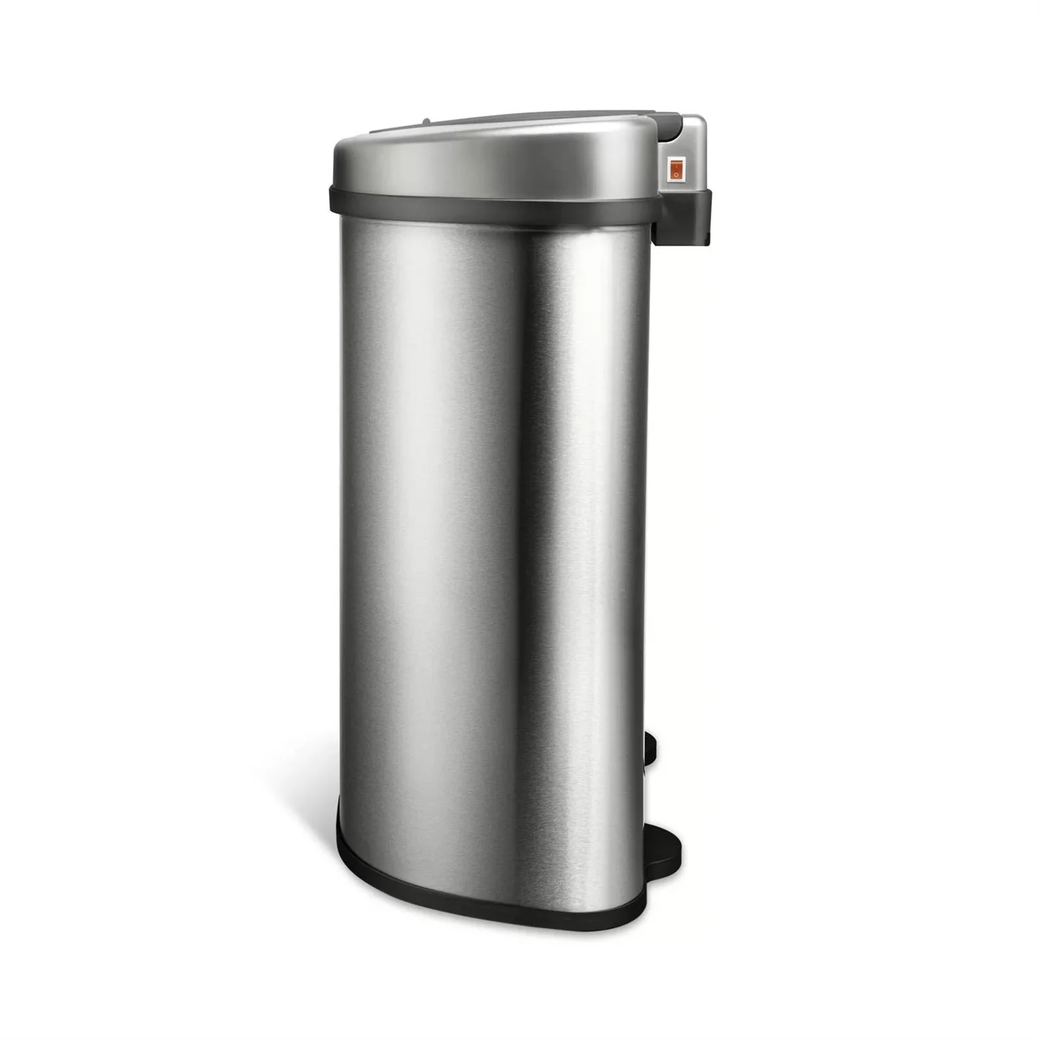 Dual Stainless Steel 18-Gallon Trash Can Recycle Bin with Motion Sensor Lid - Image 2