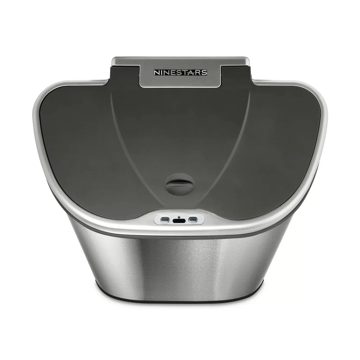 Dual Stainless Steel 18-Gallon Trash Can Recycle Bin with Motion Sensor Lid - Image 3