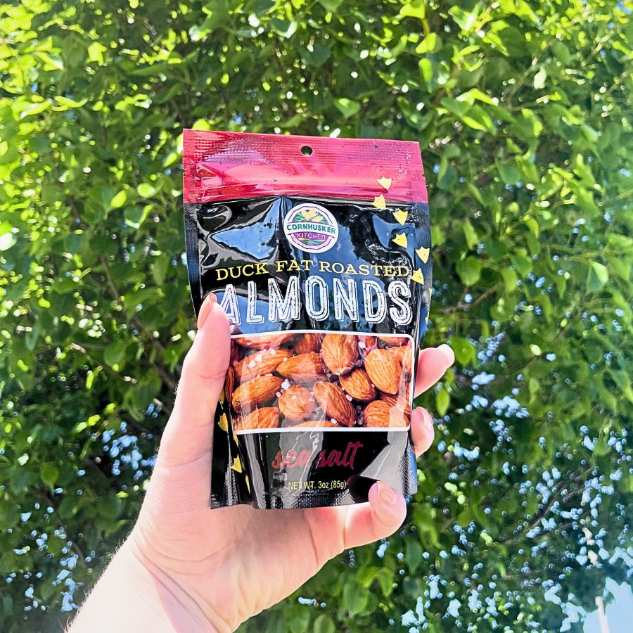 Duck Fat & Sea Salt Roasted Almonds | Pack of 2 | 3 oz | Cornhusker Kitchen - Image 4
