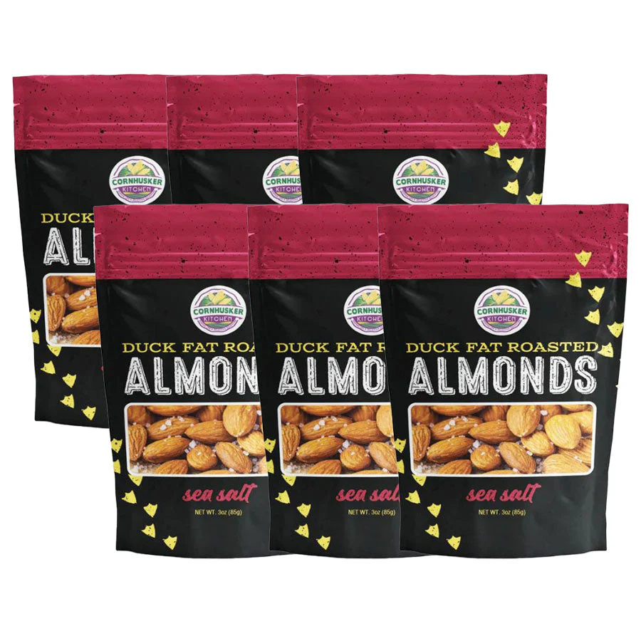 Duck Fat & Sea Salt Roasted Almonds | Pack of 2 | 3 oz | Cornhusker Kitchen - Image 6