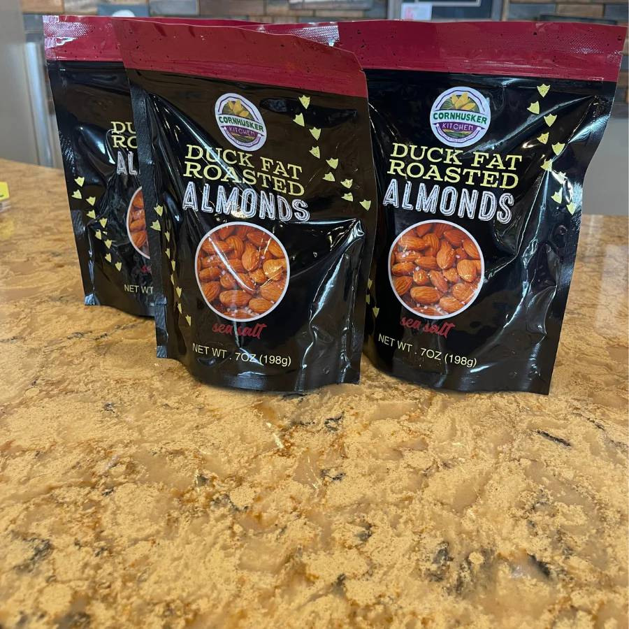 Duck Fat & Sea Salt Roasted Almonds | Pack of 3 | 7 oz | Cornhusker Kitchen - Image 8