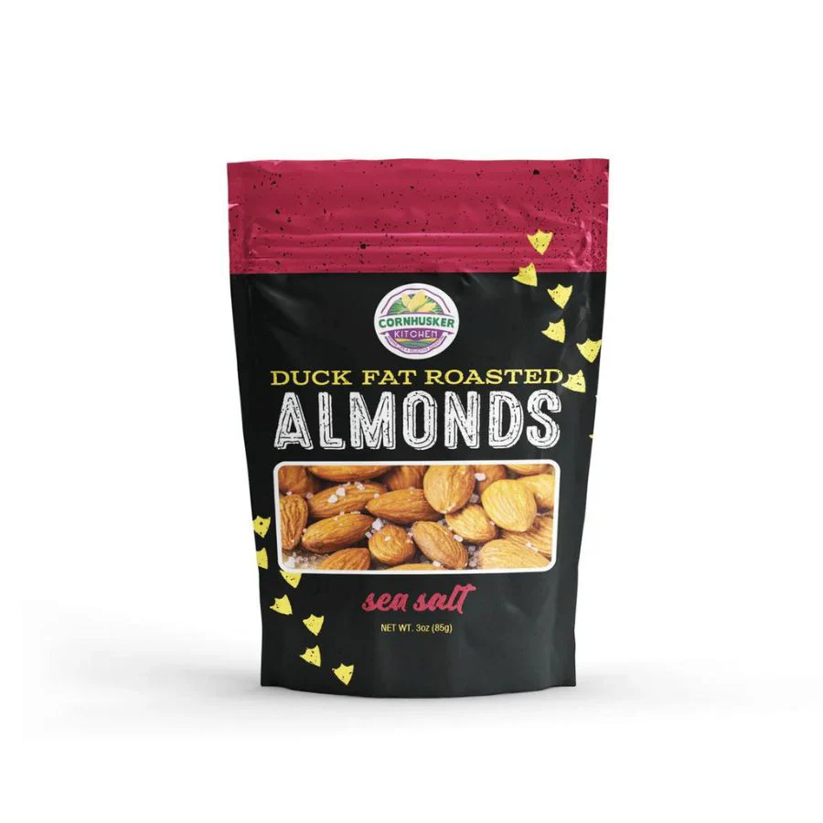 Duck Fat & Sea Salt Roasted Almonds | Pack of 6 | 3 oz | Cornhusker Kitchen - Image 2