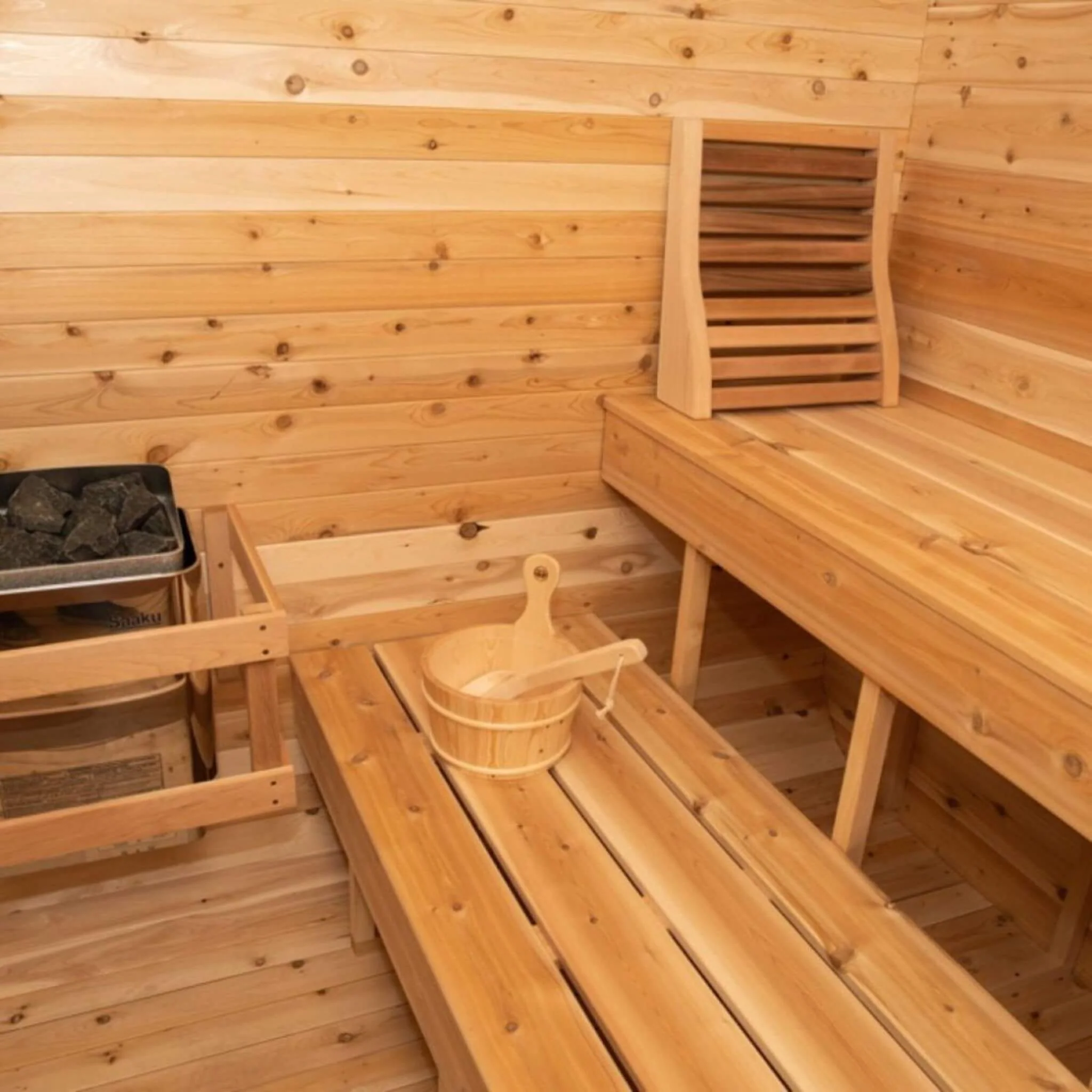 Dundalk Leisurecraft 4-Person Canadian Timber Luna Cube Sauna With Sloped Roof And Front Window [CTC22LU] (SAK96475) - Image 3