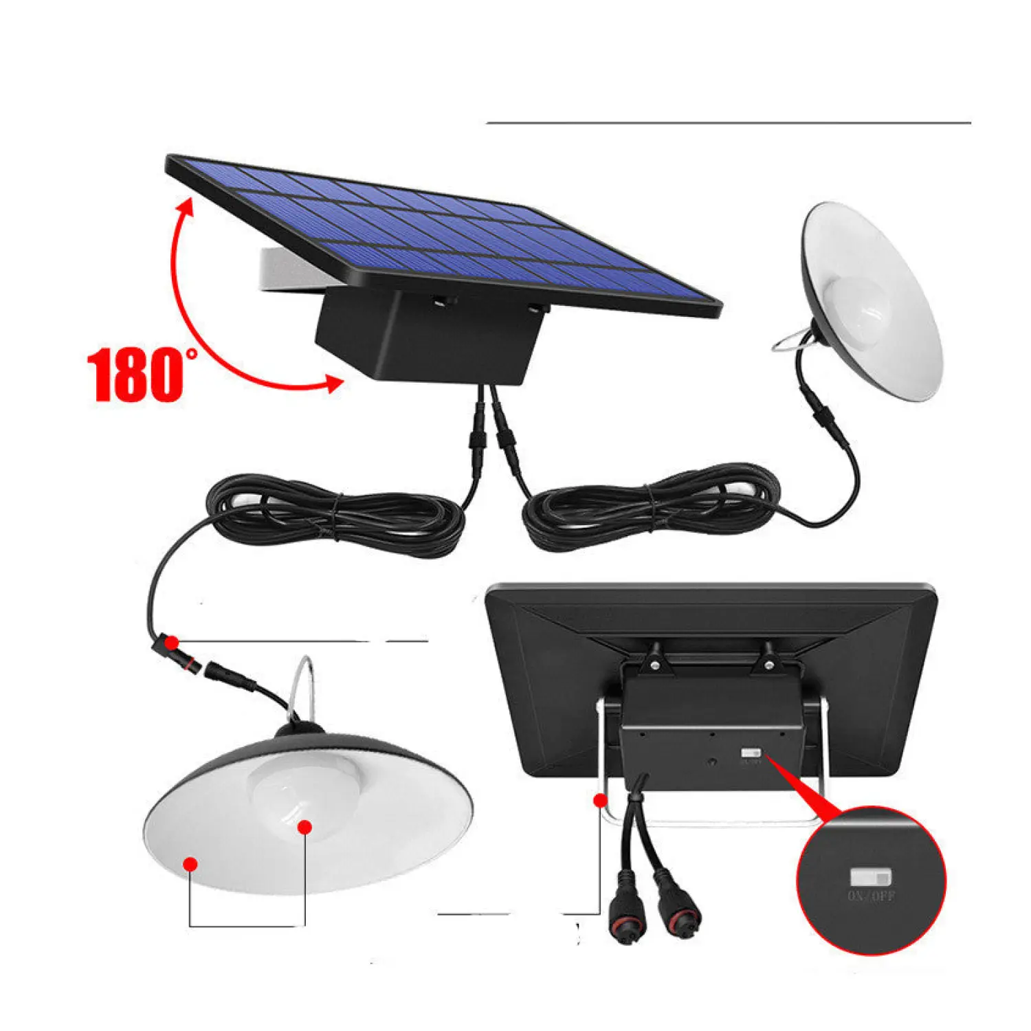 Durable Solar Panel Light with Dual Color Modes and Long Runtime - Image 2