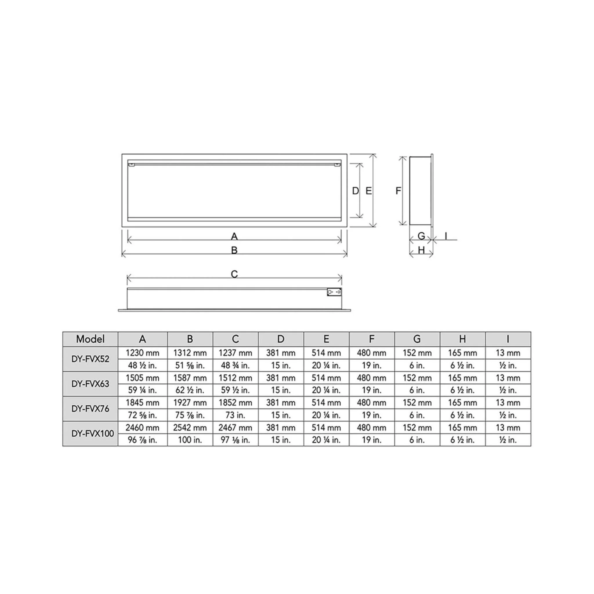Dynasty Tempo 100" Virtual Linear Electric Fireplace [DY-FVX100] (SAK59234) - Image 8