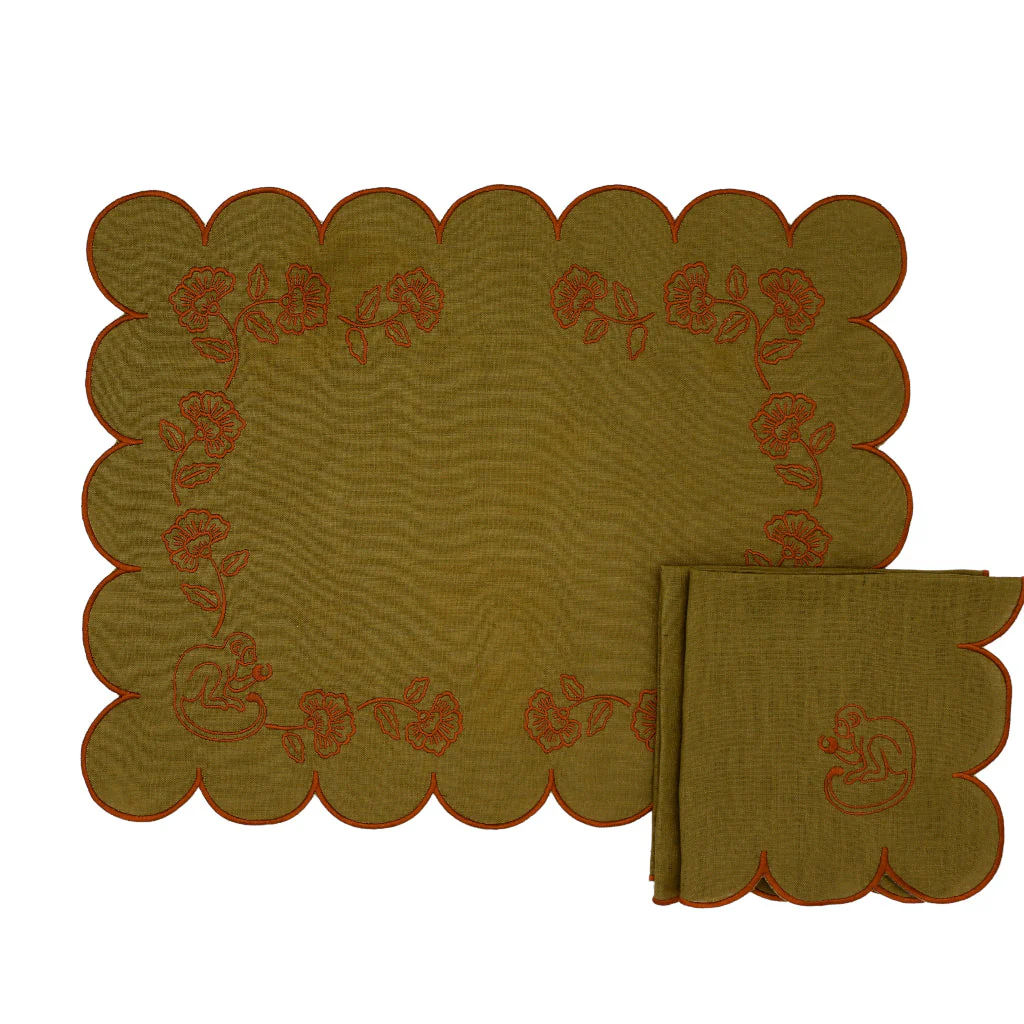 Earthen Pine Placemat - Set of 4 - Image 2