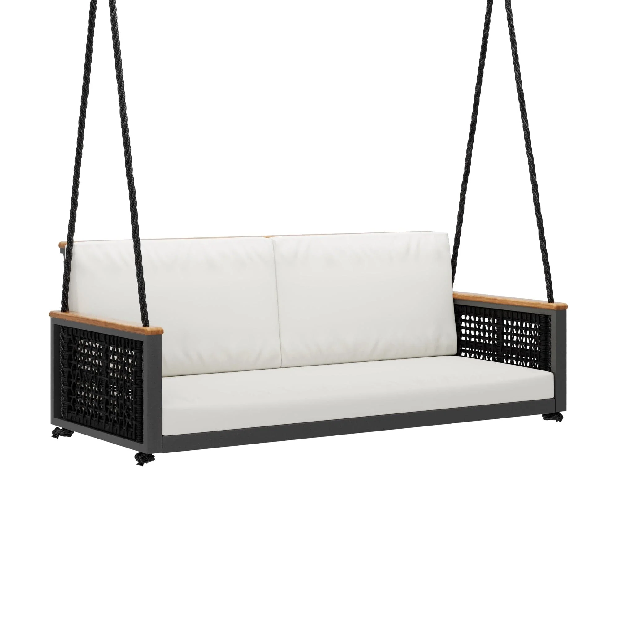 East Green Linden Porch Swing With Cushions - Image 5