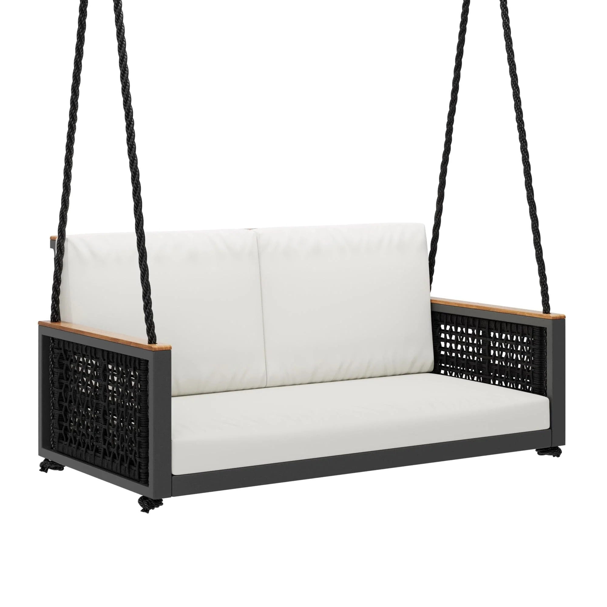 East Green Linden Porch Swing With Cushions - Image 9