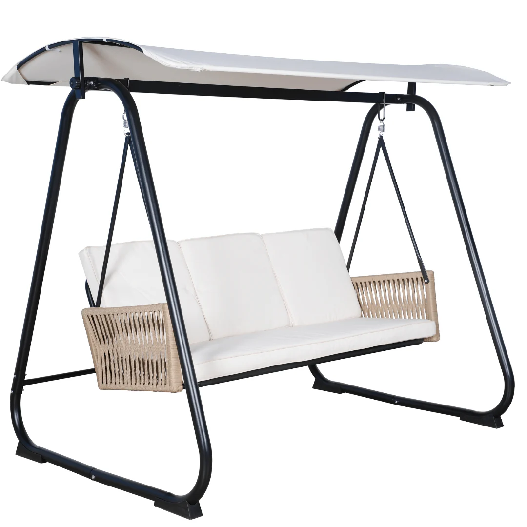East Green Parker Patio Swing with Canopy Stand - Image 3