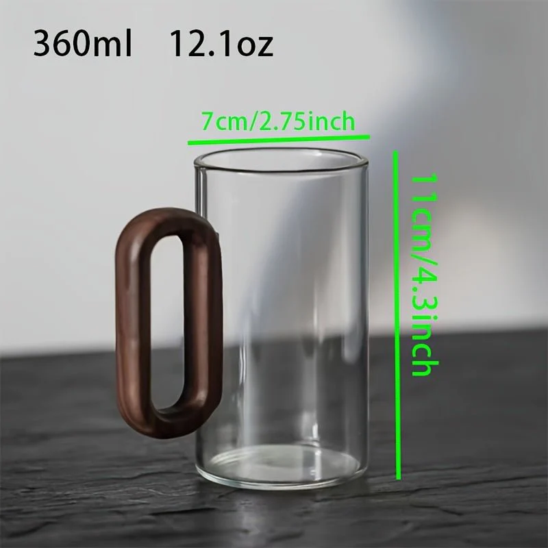 Ecofriendly Glass Mug Set with Dark Walnut Handle - Image 5