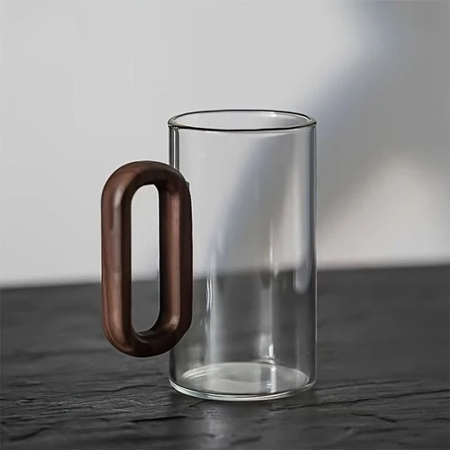 Ecofriendly Glass Mug Set with Dark Walnut Handle - Image 7