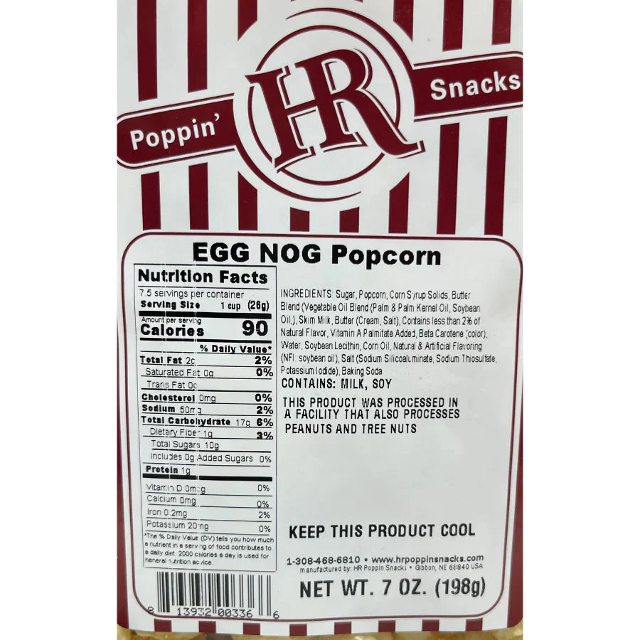 Egg Nog Popcorn | Pack of 2 | 7 oz | Pack of 2 | HR Poppin' Snacks - Image 4