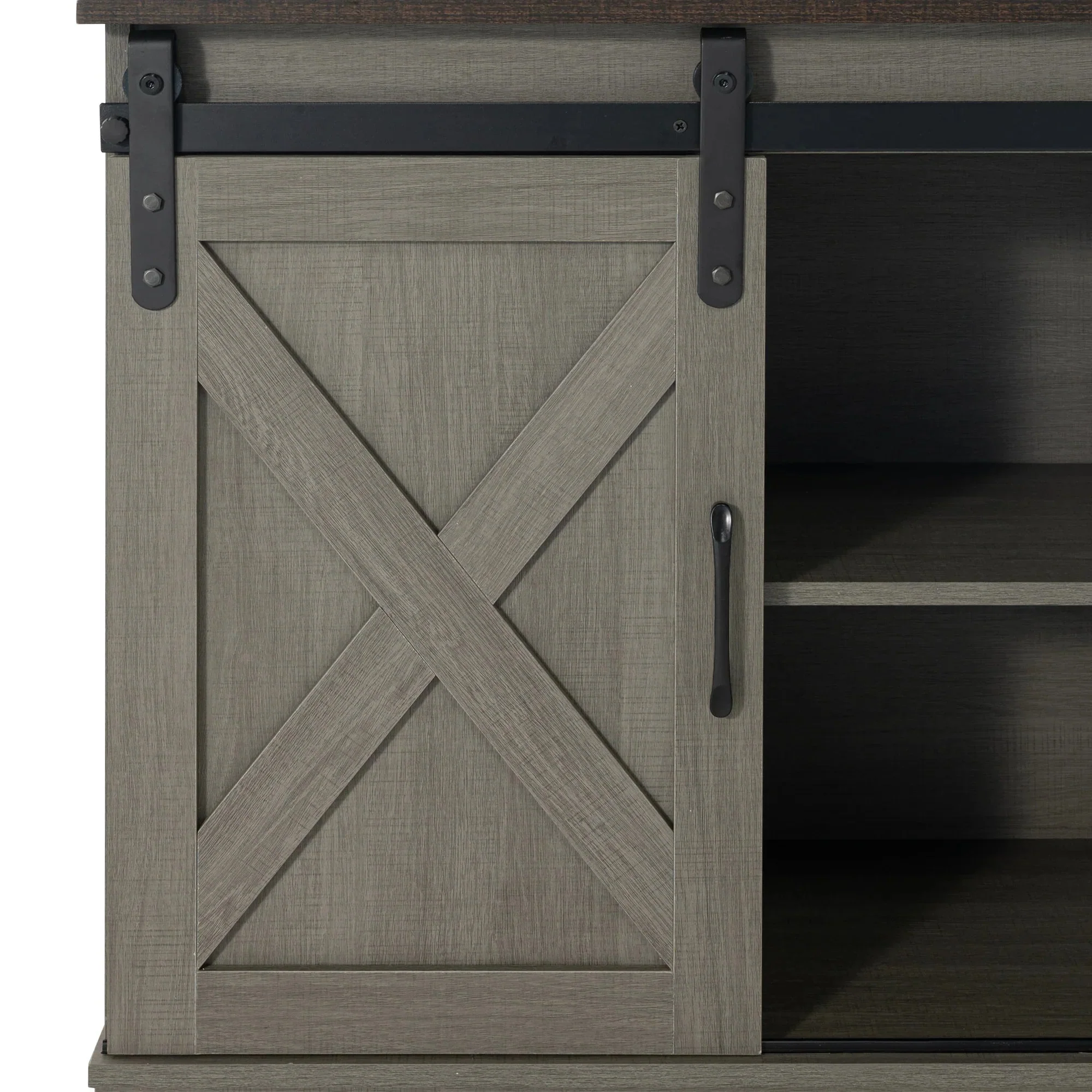 Eira Farmhouse 56-inch TV Stand with Storage Cabinet and Cable Holes, Entertainment Center Console for Living Room, Bedroom - Image 12