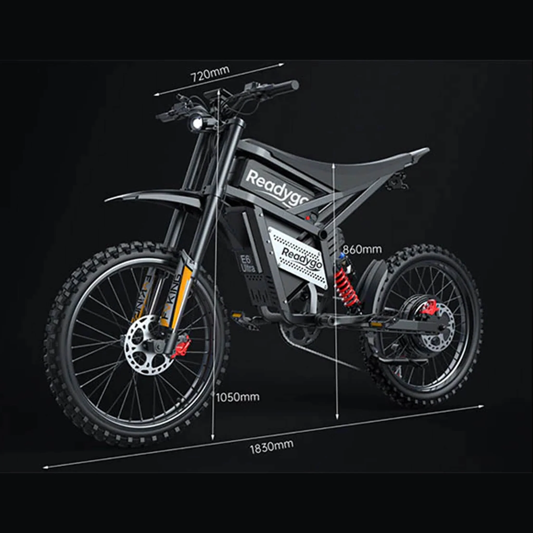 EKX E6 Ultra 3000W 60V/30AH Premium Electric High-Strength Steel Pipe Off-Road Mountain Dirt Bike (SAK26319) - Image 6