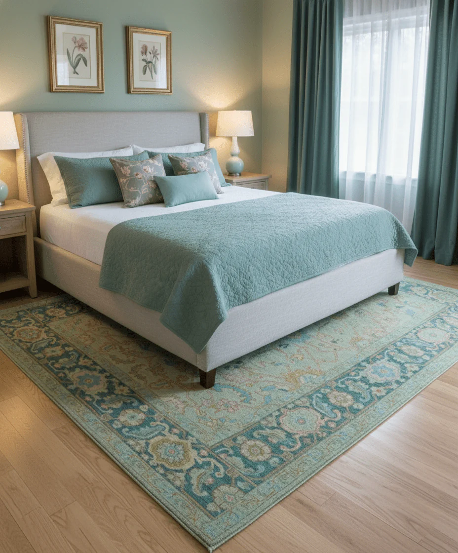 Elaine Custom Made Beige Traditional Design Hand Knotted Wool Rug - Image 2
