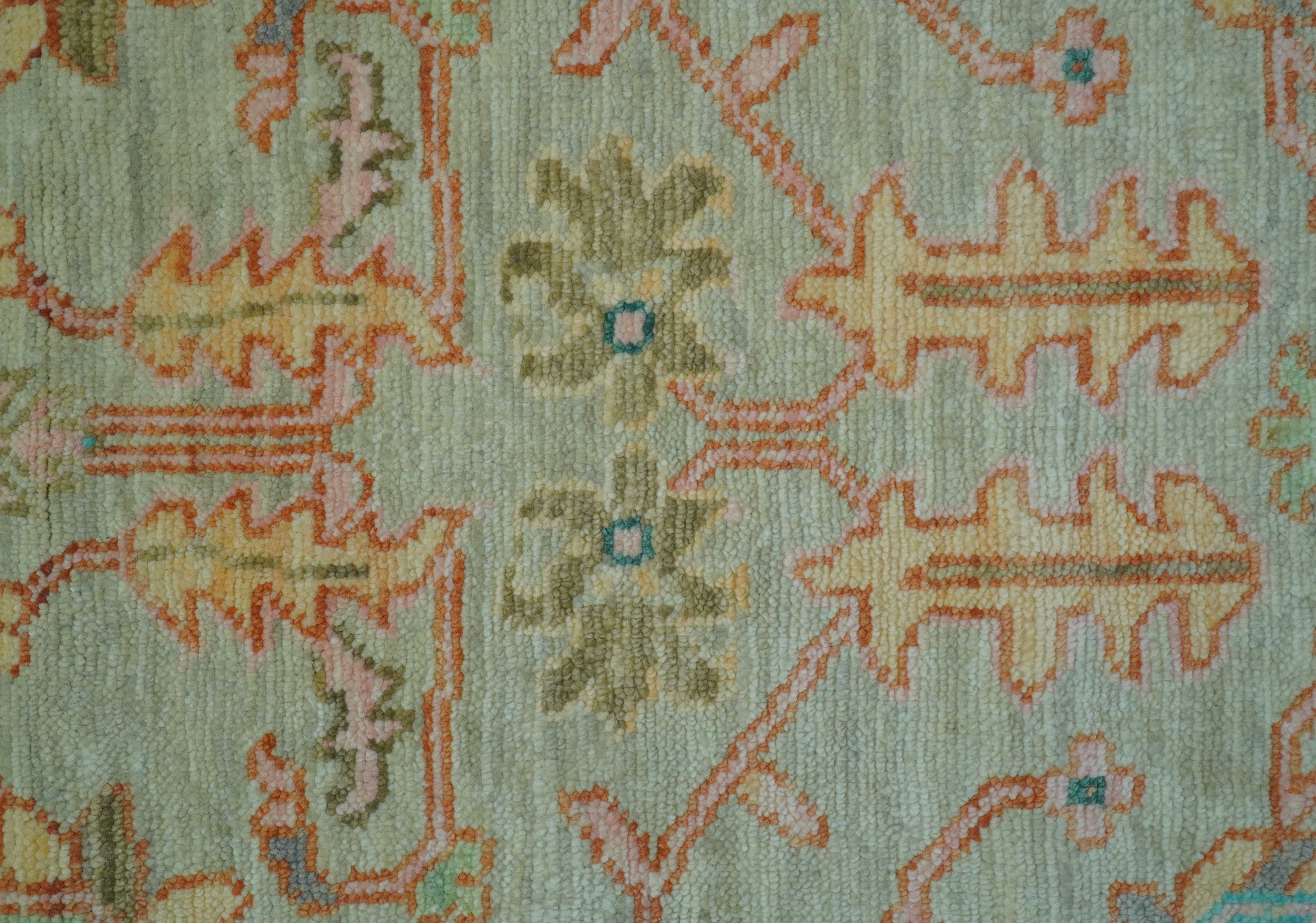 Elaine Custom Made Beige Traditional Design Hand Knotted Wool Rug - Image 7